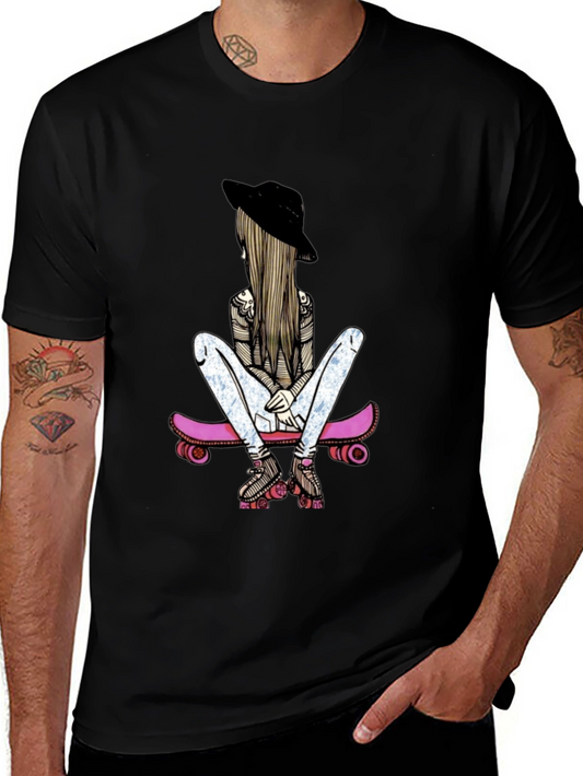 Skater Girl Graphic T-Shirt - Stylish & Unique