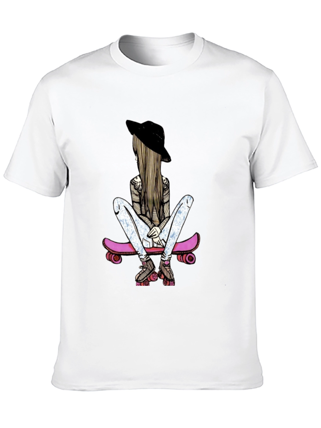 Skater Girl Graphic T-Shirt - Stylish & Unique