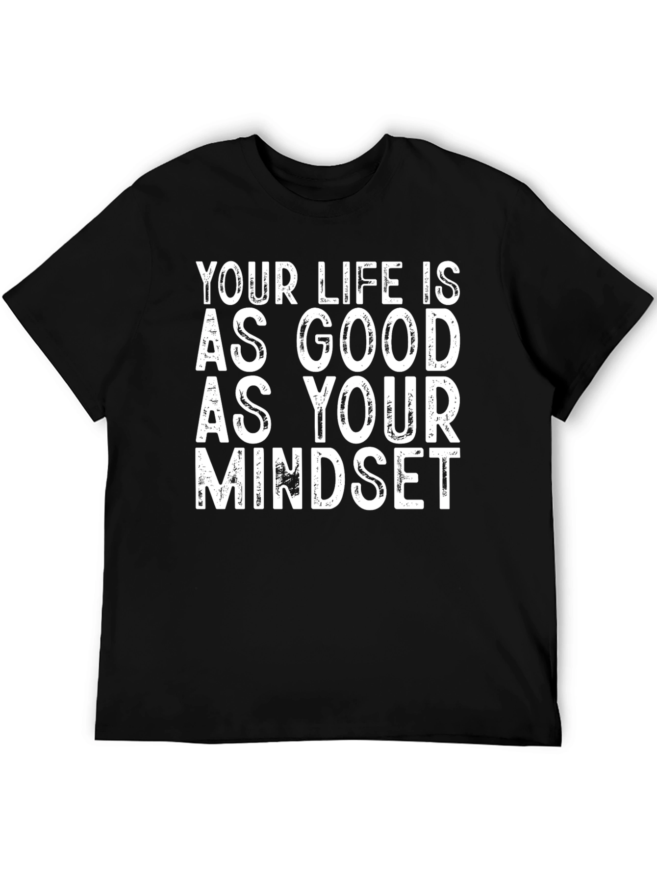 Inspirational Mindset Graphic Tee - Black