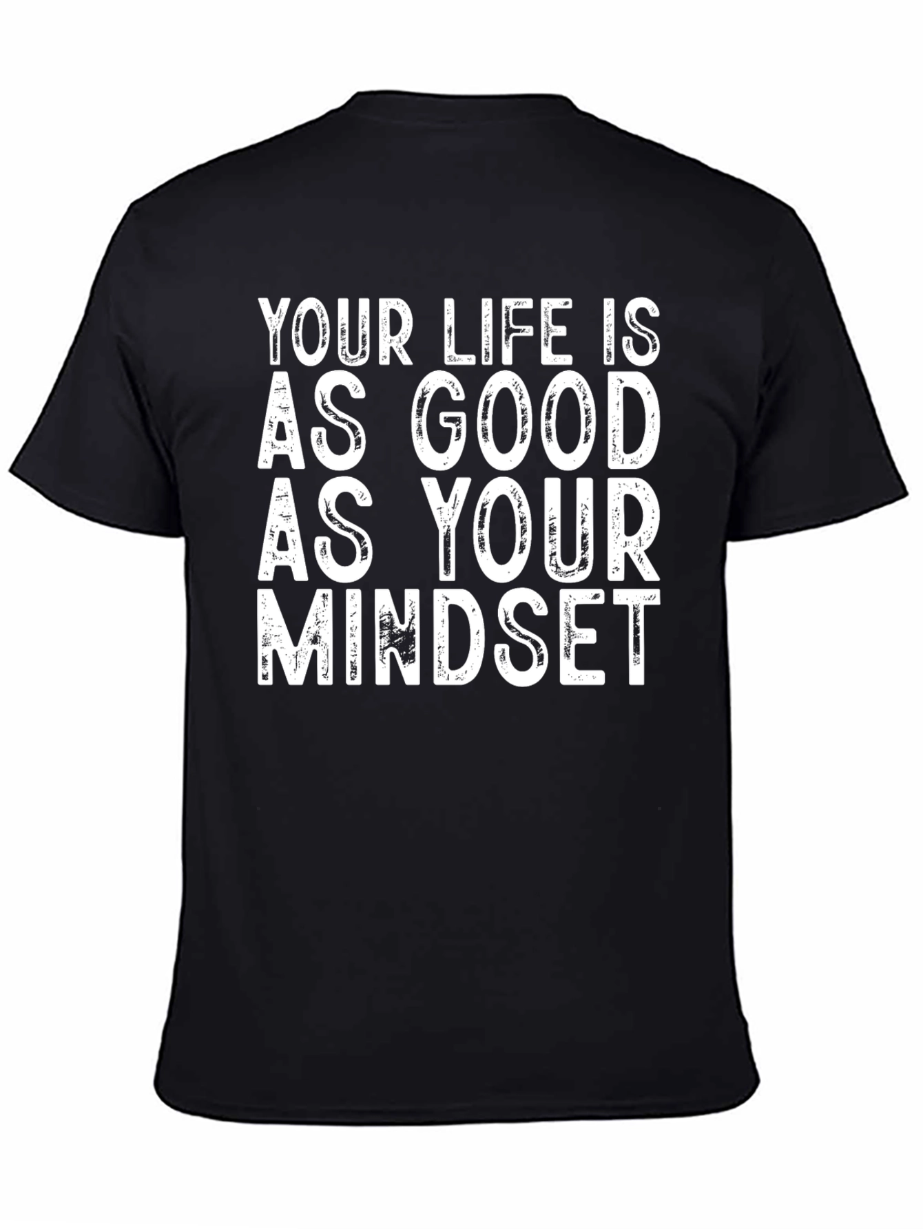 Inspirational Mindset Graphic Tee - Black