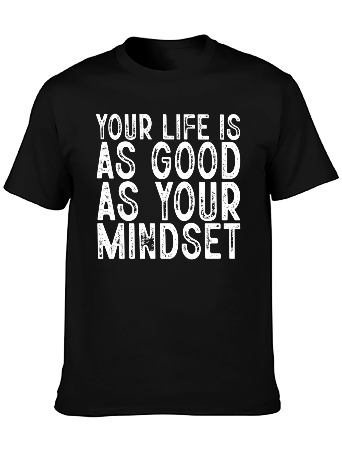 Inspirational Mindset Graphic Tee - Black