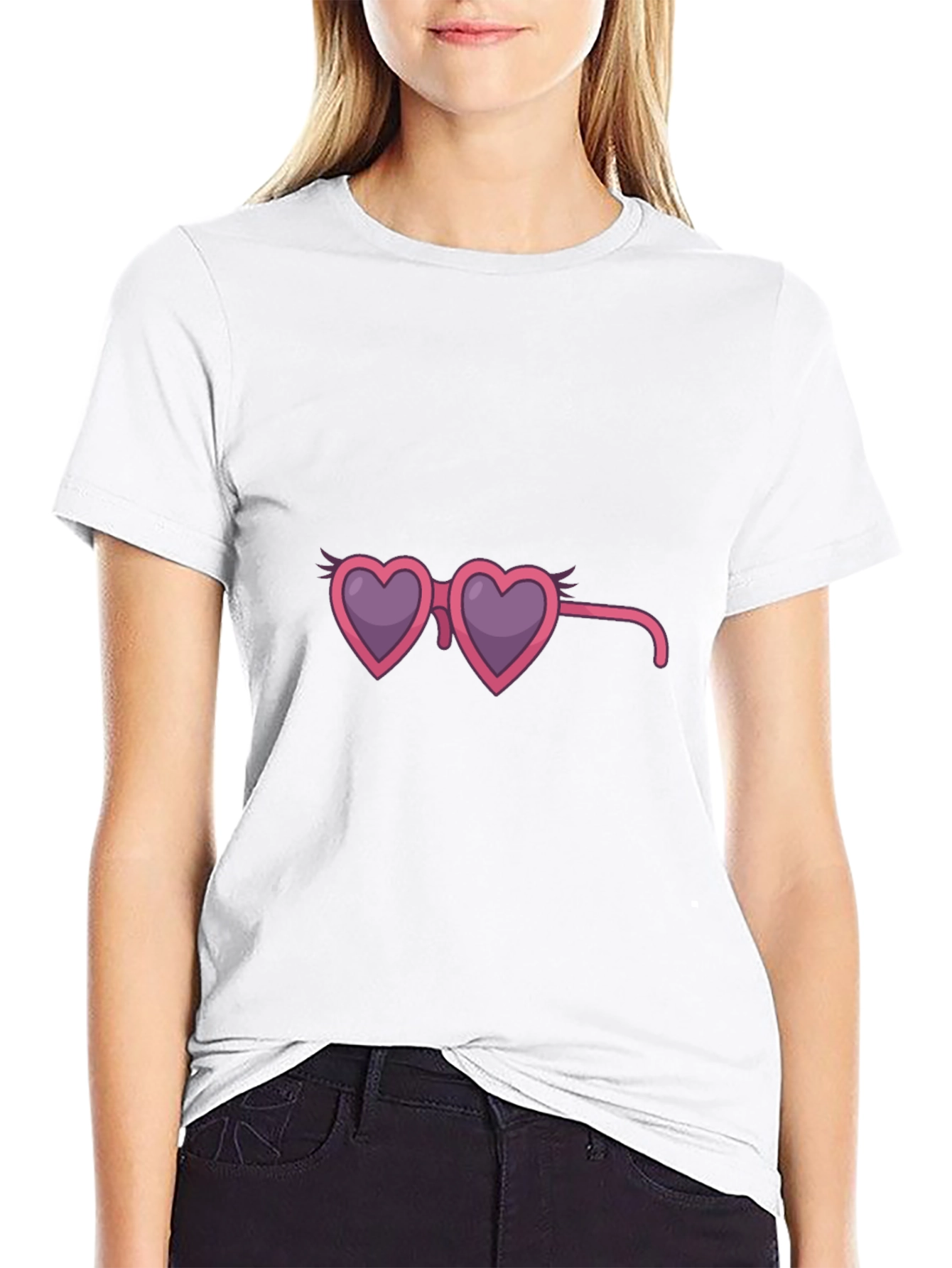Heart Glasses Graphic Tee - Stylish Comfort