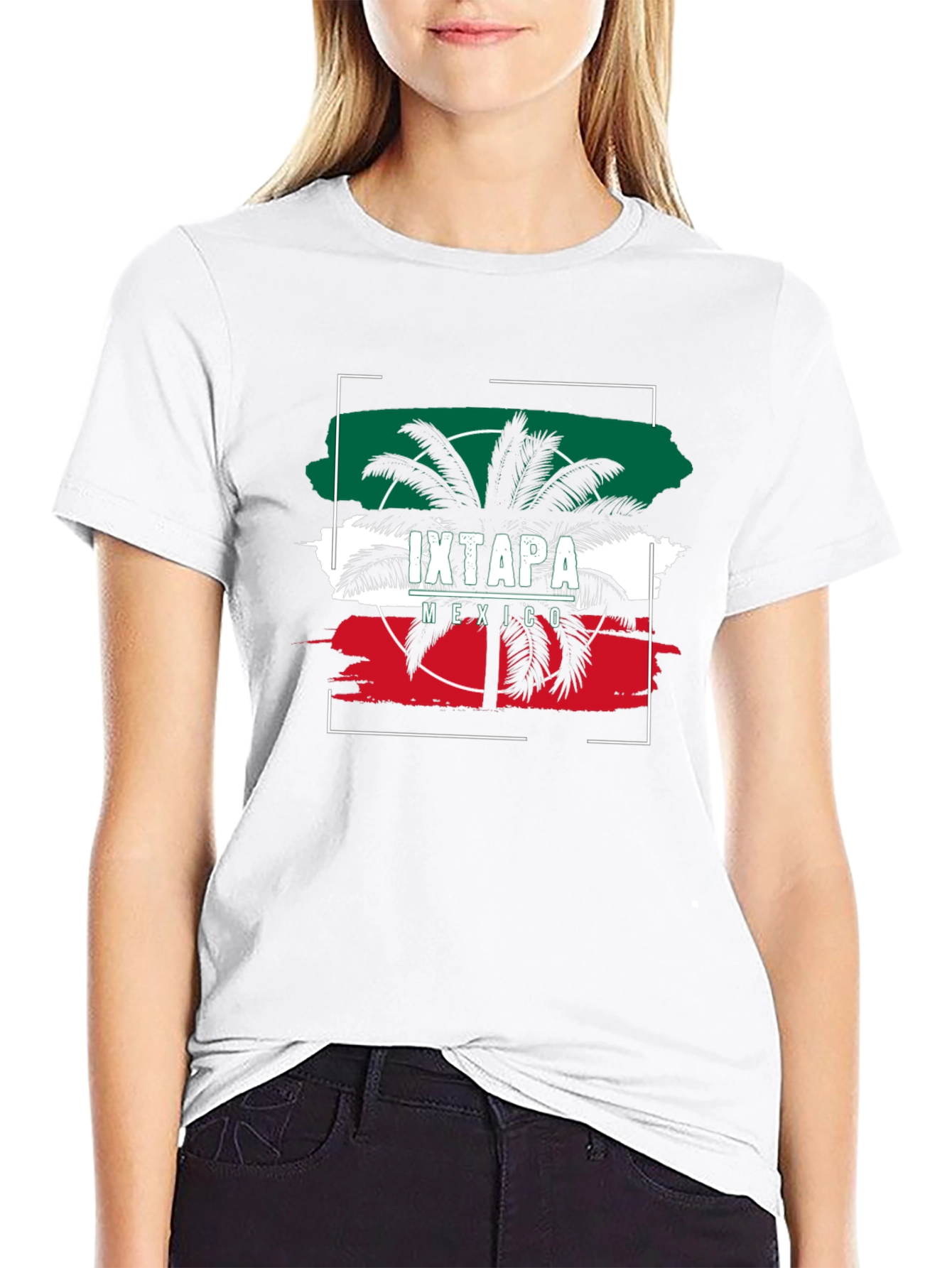 Ixtapa Mexico Palm Tree Graphic T-Shirt