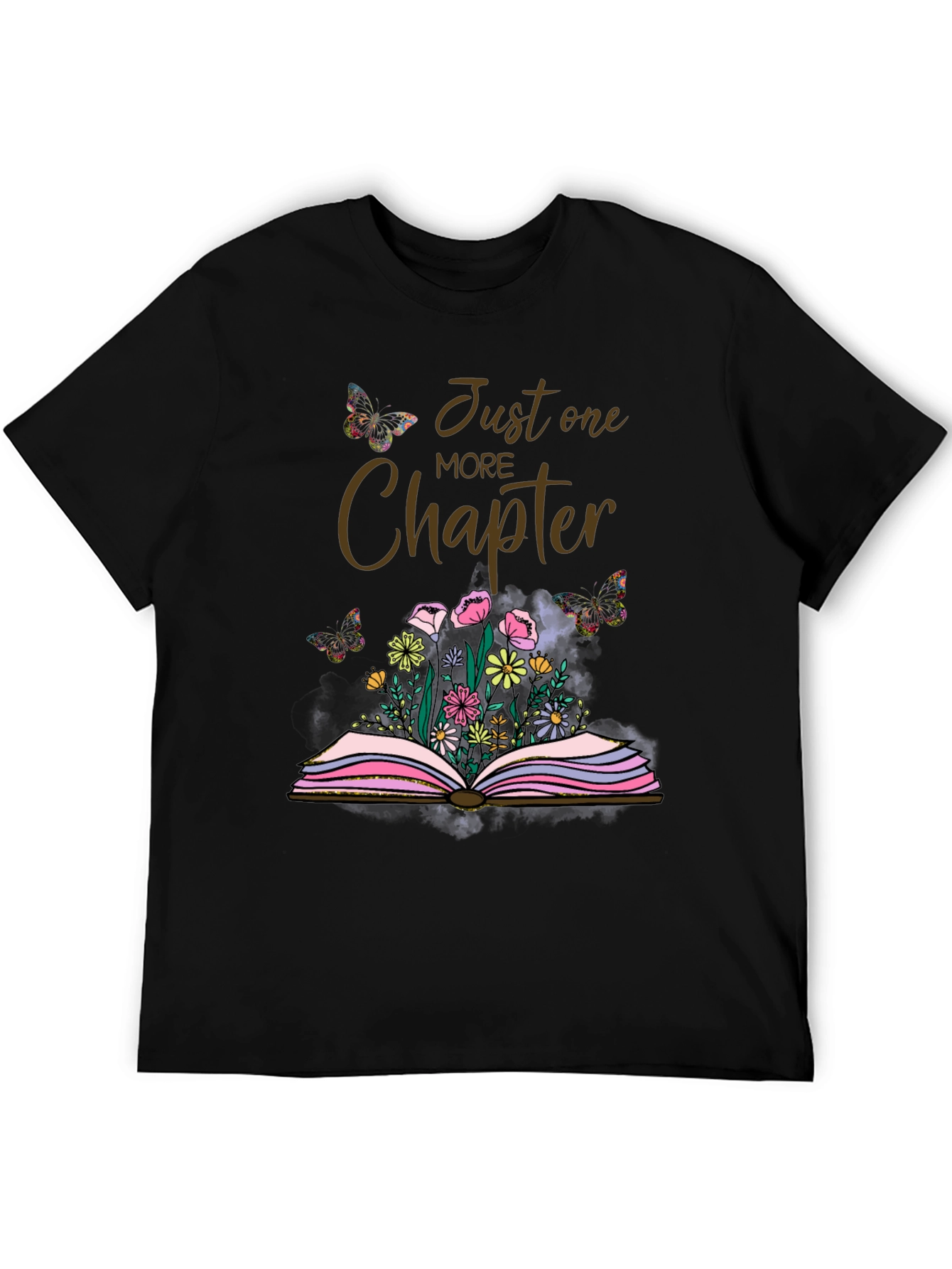 Just One More Chapter T-Shirt Book Lover Butterflies