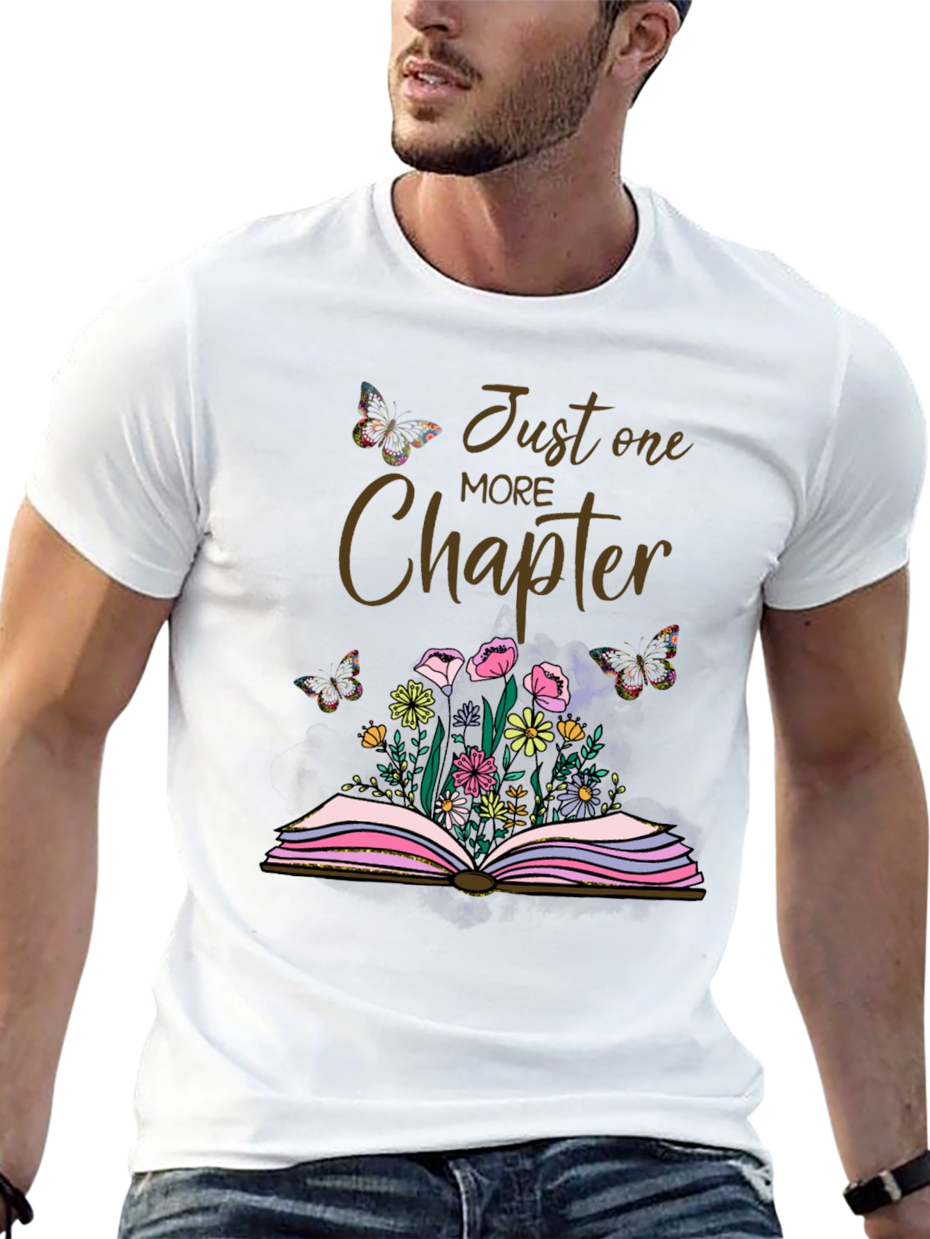 Just One More Chapter T-Shirt Book Lover Butterflies