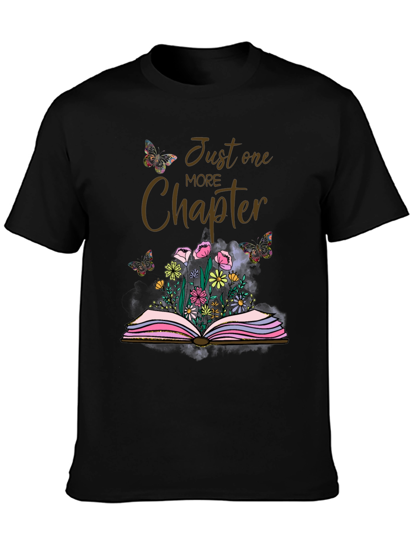 Just One More Chapter T-Shirt Book Lover Butterflies