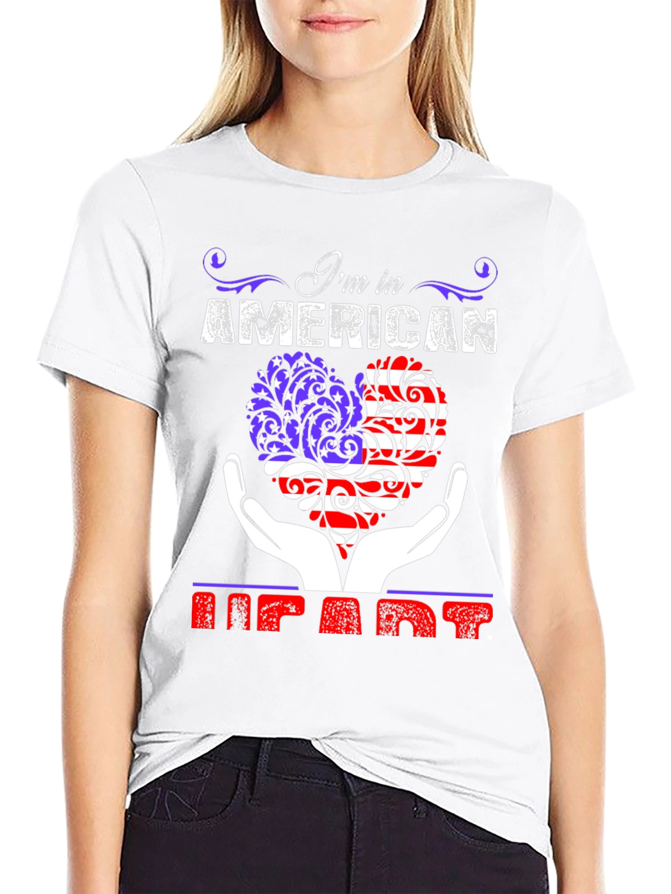 American Heart Patriotic Graphic T-Shirt