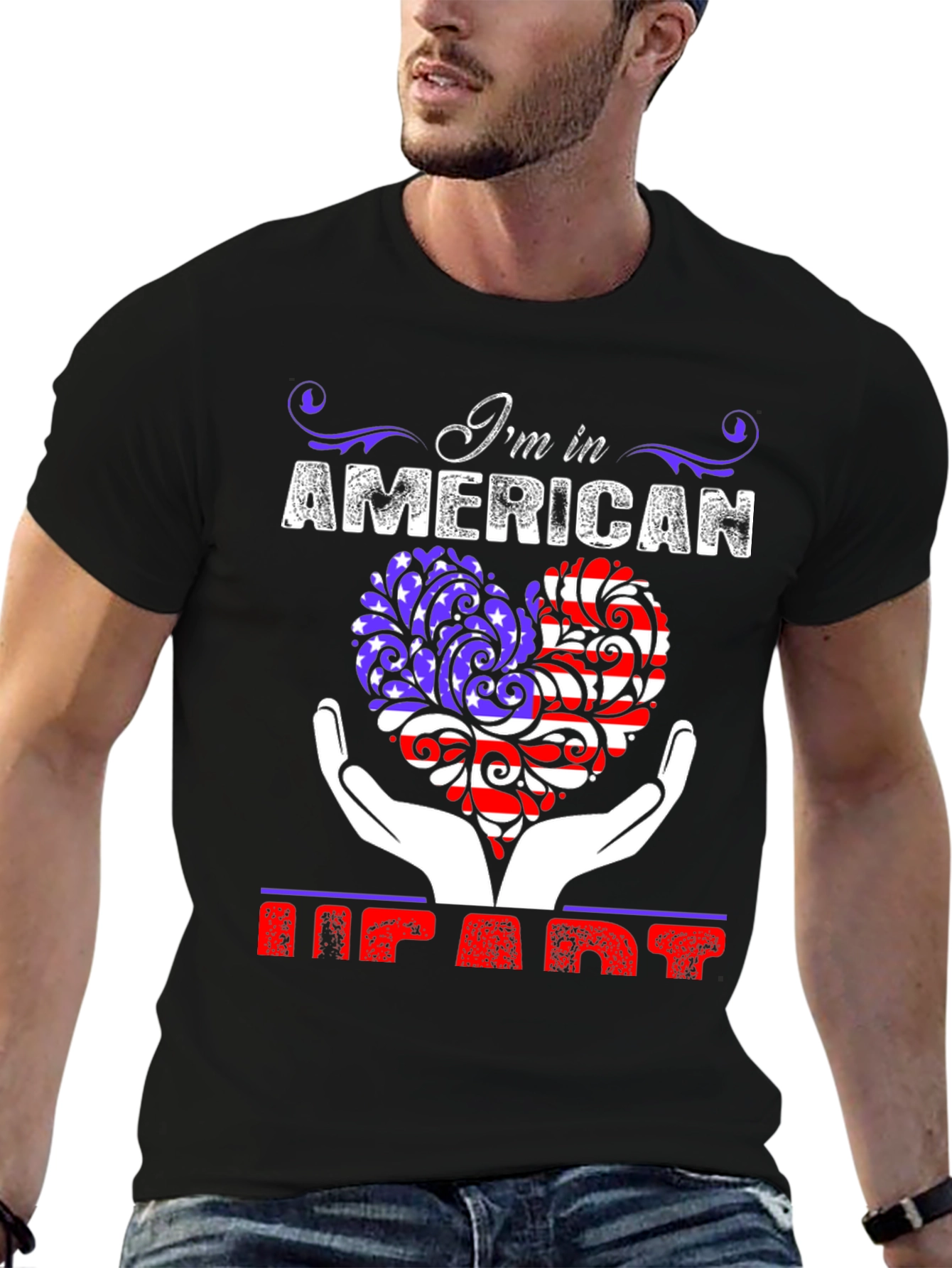 American Heart Patriotic Graphic T-Shirt