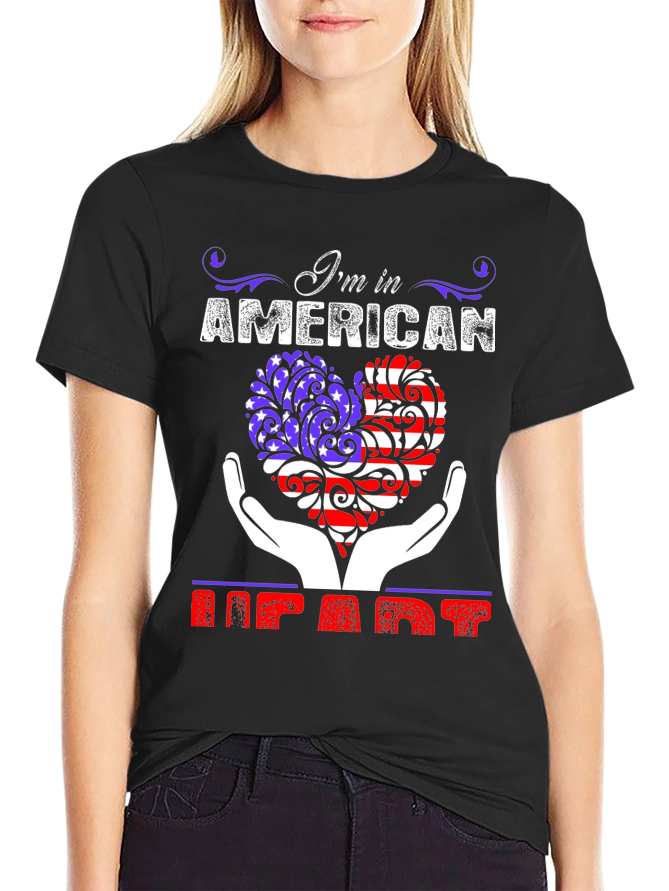 American Heart Patriotic Graphic T-Shirt