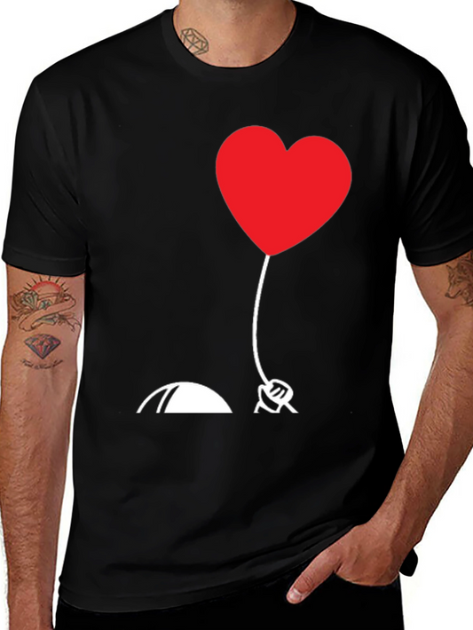 Heart Balloon Graphic Tee - Love Design