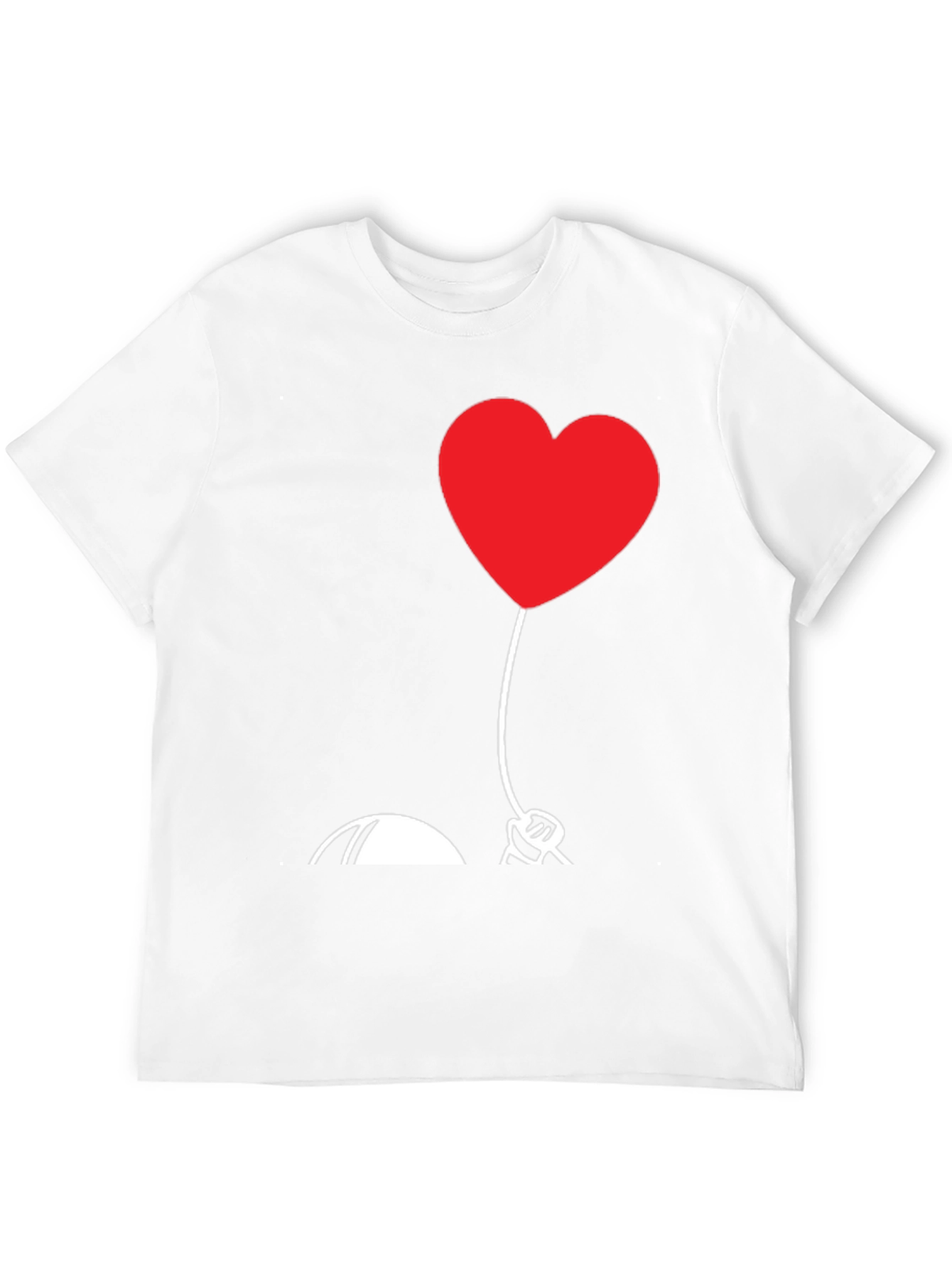 Heart Balloon Graphic Tee - Love Design