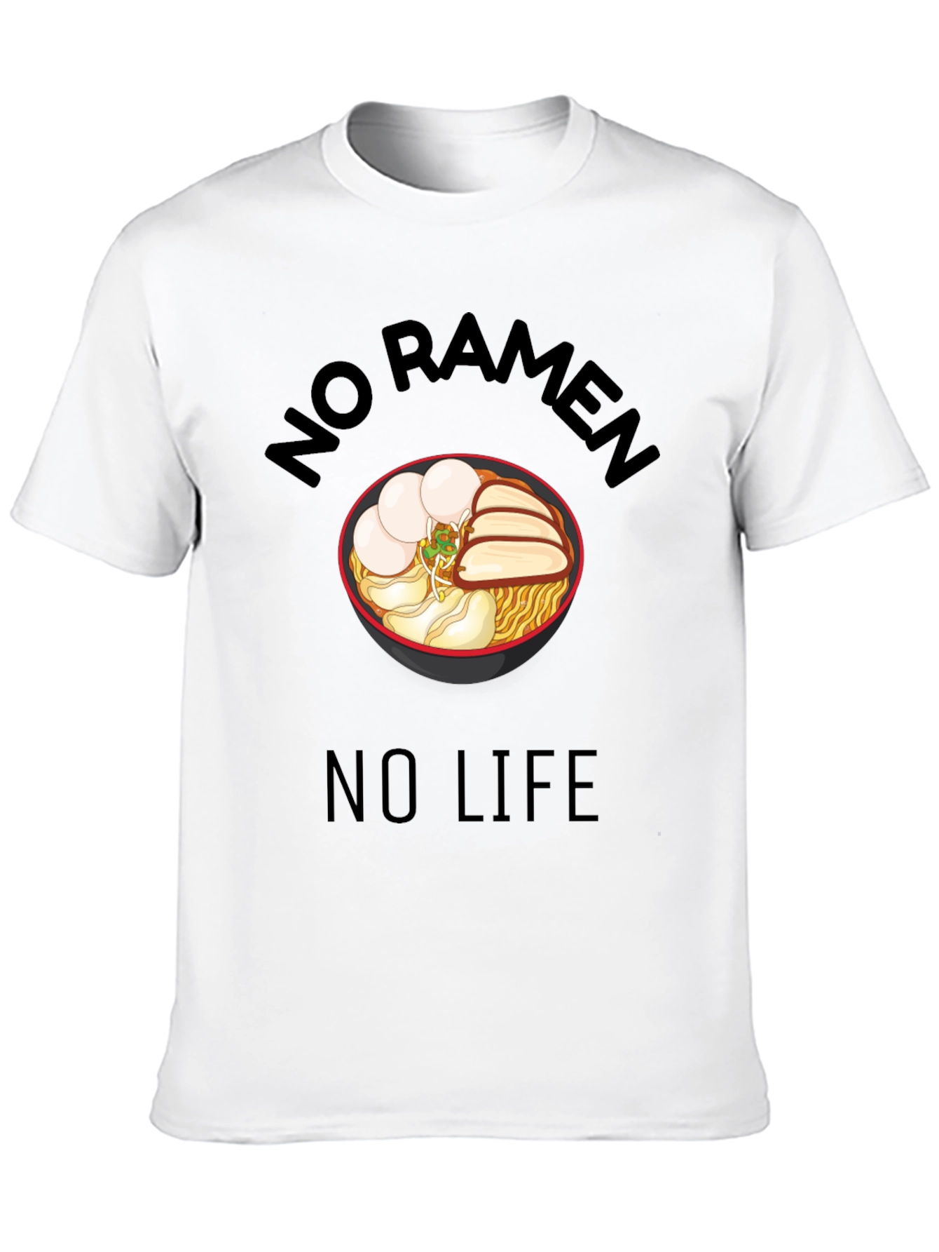 No Ramen No Life Black T-Shirt - Foodie Tee