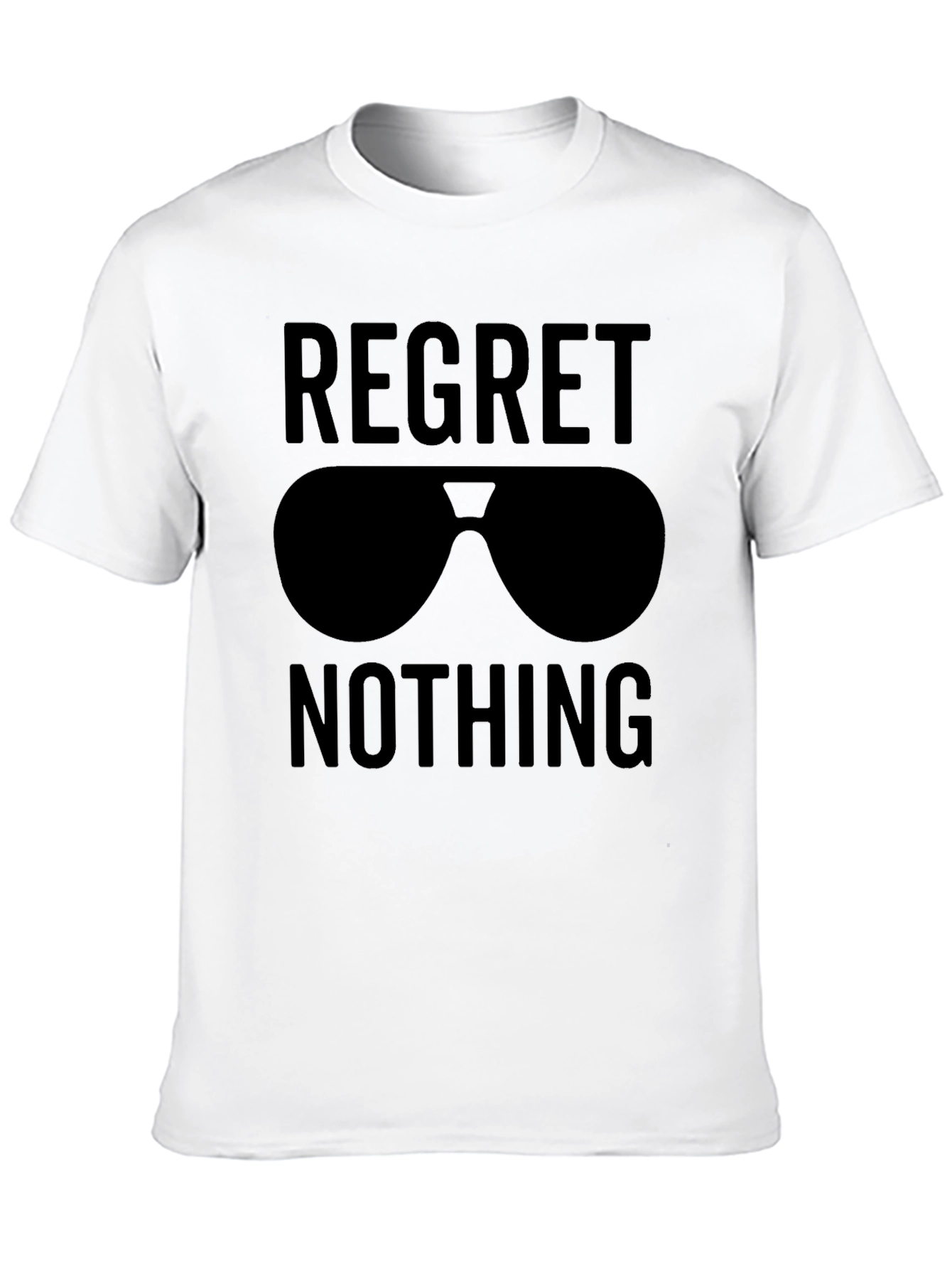 Regret Nothing Aviator Sunglasses Black Graphic Tee