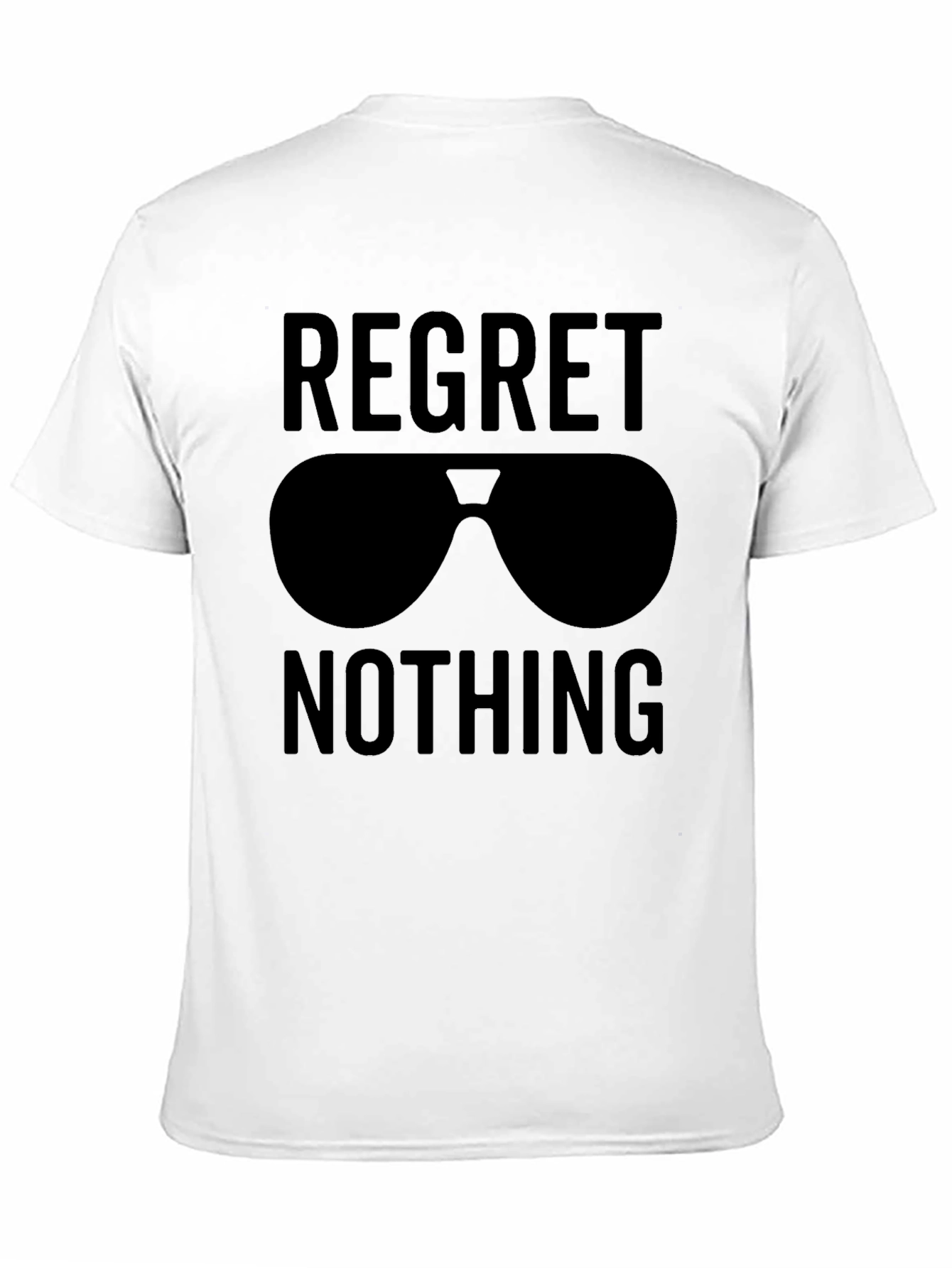 Regret Nothing Aviator Sunglasses Black Graphic Tee