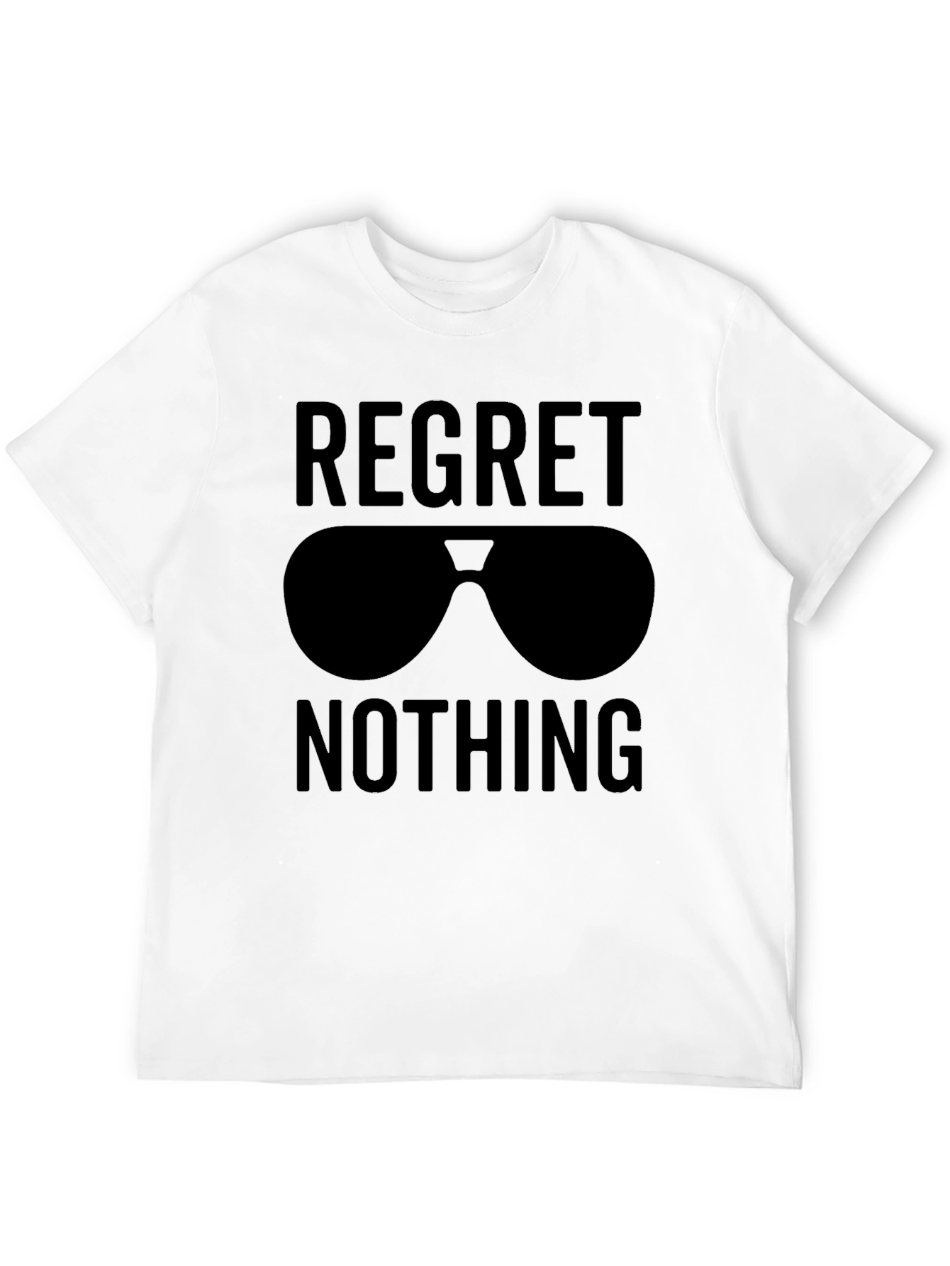 Regret Nothing Aviator Sunglasses Black Graphic Tee