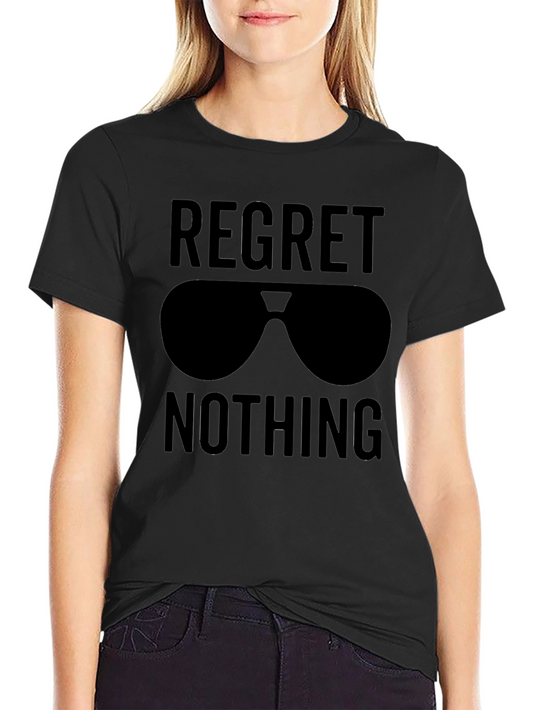 Regret Nothing Aviator Sunglasses Black Graphic Tee