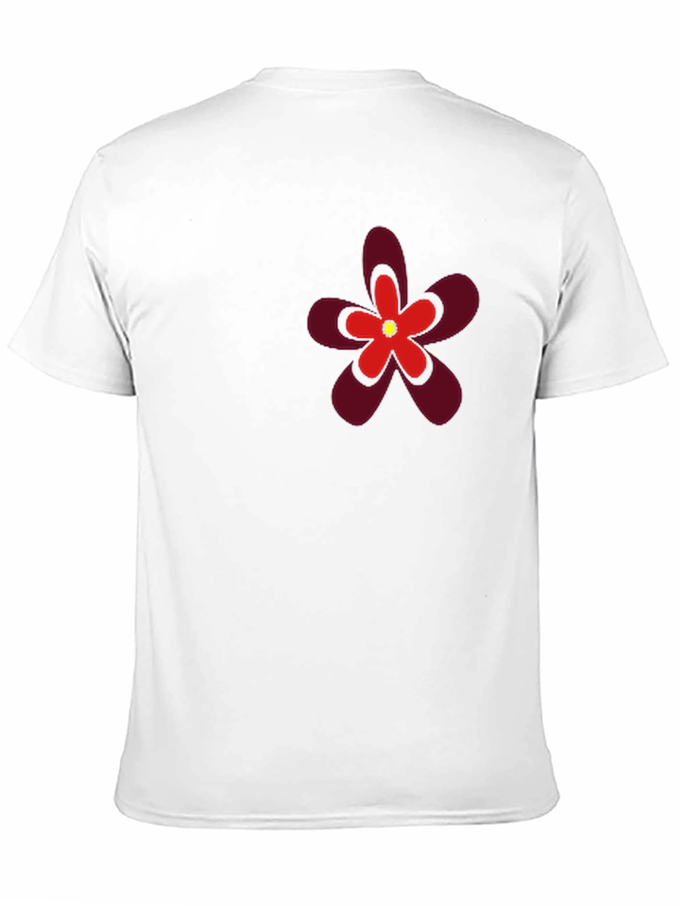 Bold Flower Graphic Tee - Black Cotton T-Shirt
