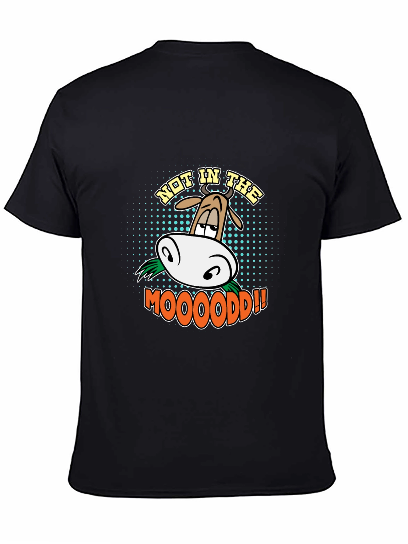 Not in the Mooood Funny Cow Graphic T-Shirt