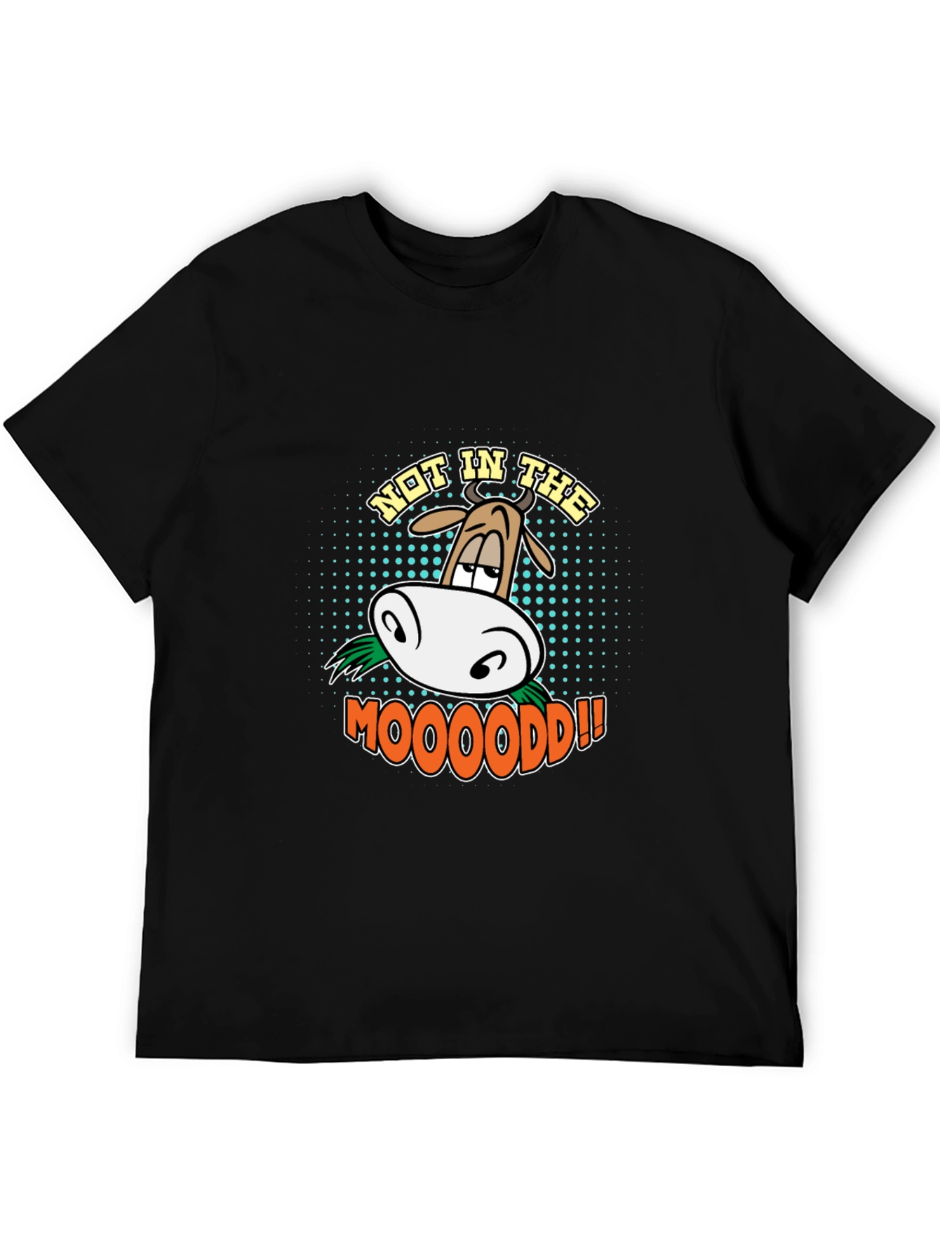 Not in the Mooood Funny Cow Graphic T-Shirt