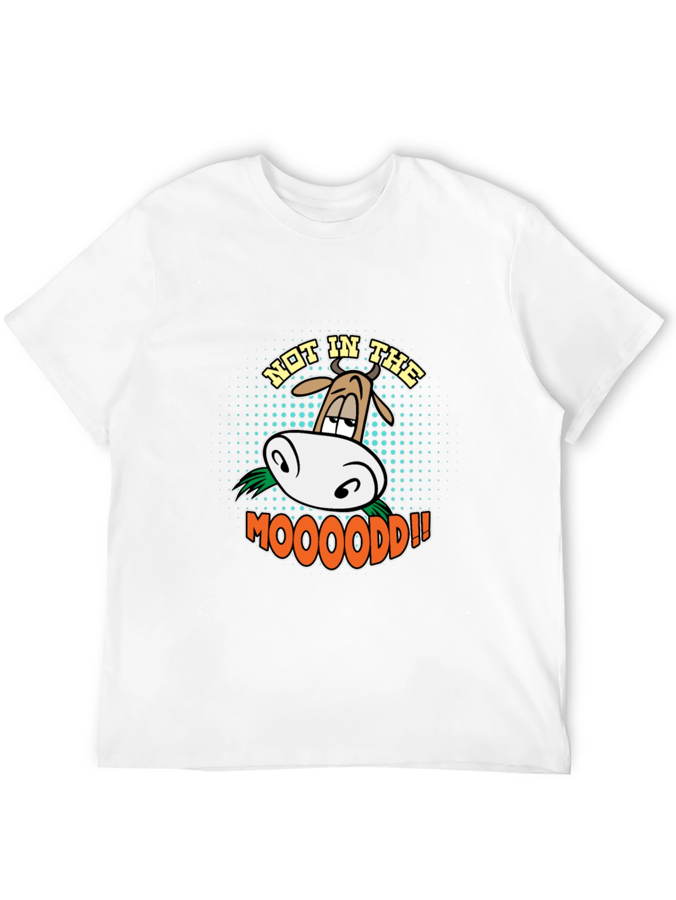 Not in the Mooood Funny Cow Graphic T-Shirt