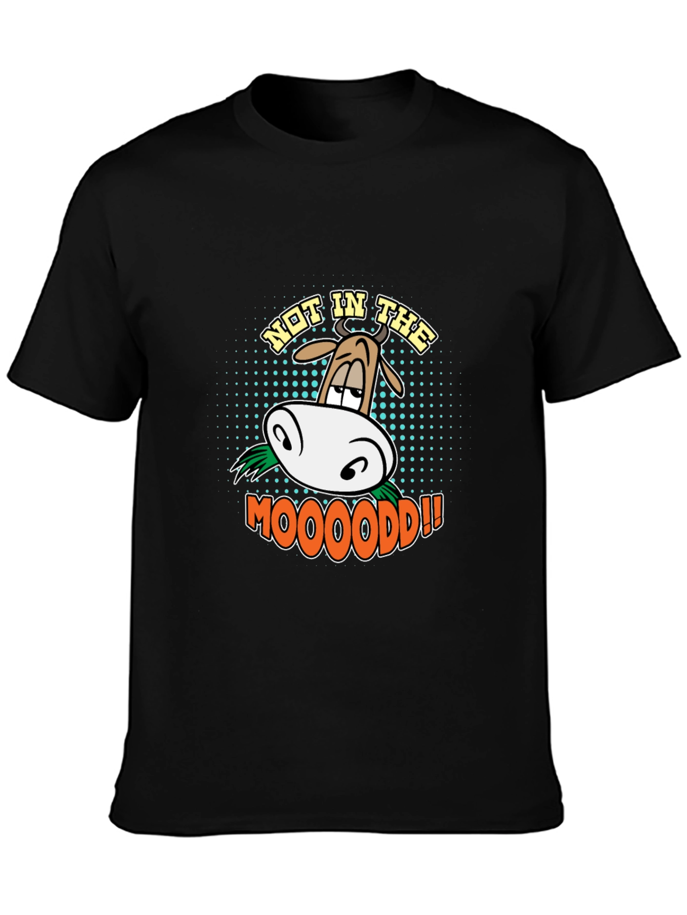 Not in the Mooood Funny Cow Graphic T-Shirt