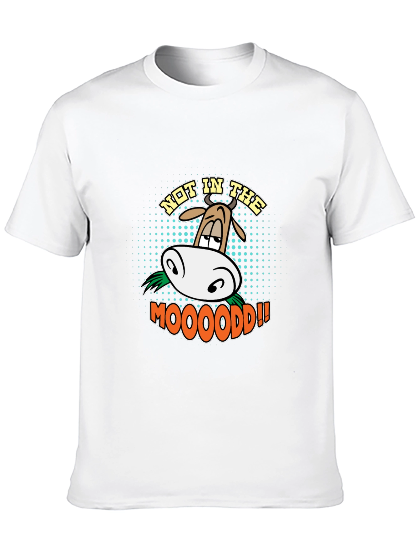 Not in the Mooood Funny Cow Graphic T-Shirt