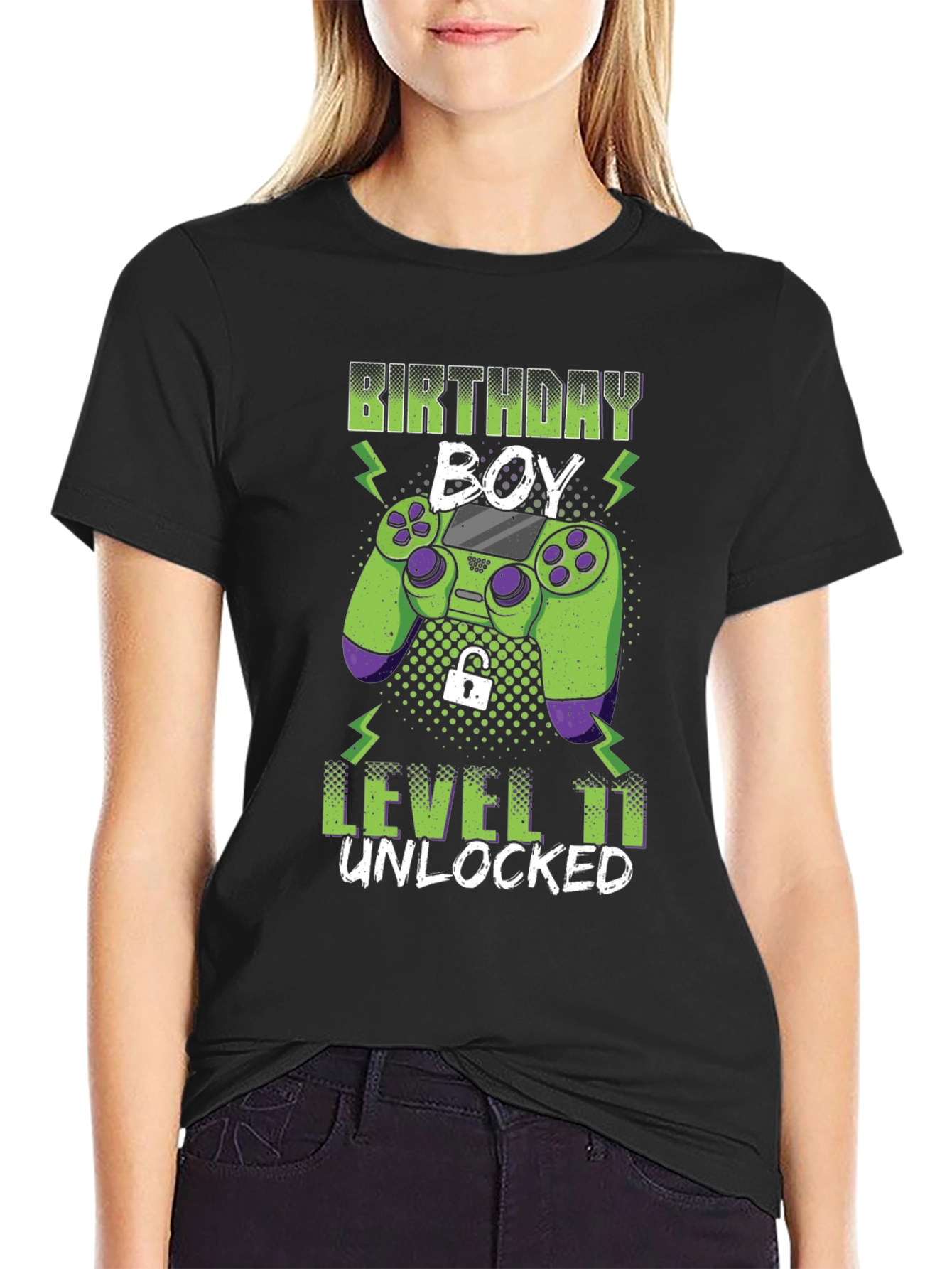 Birthday Boy Level 11 Unlocked Gaming T-Shirt