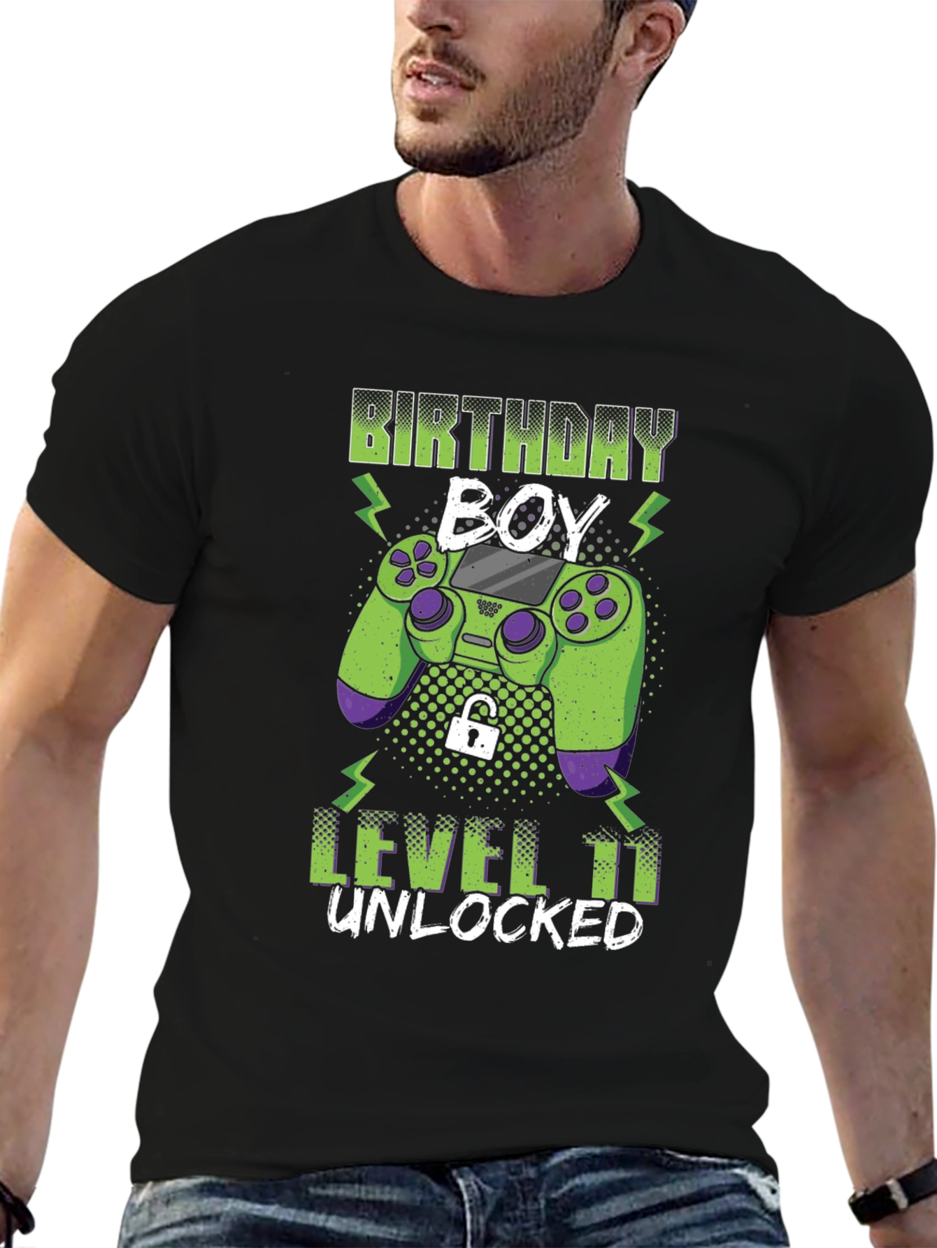 Birthday Boy Level 11 Unlocked Gaming T-Shirt
