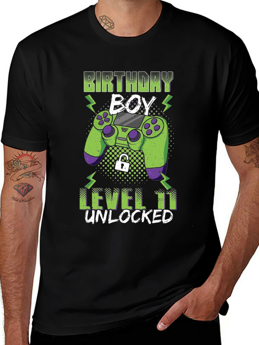 Birthday Boy Level 11 Unlocked Gaming T-Shirt