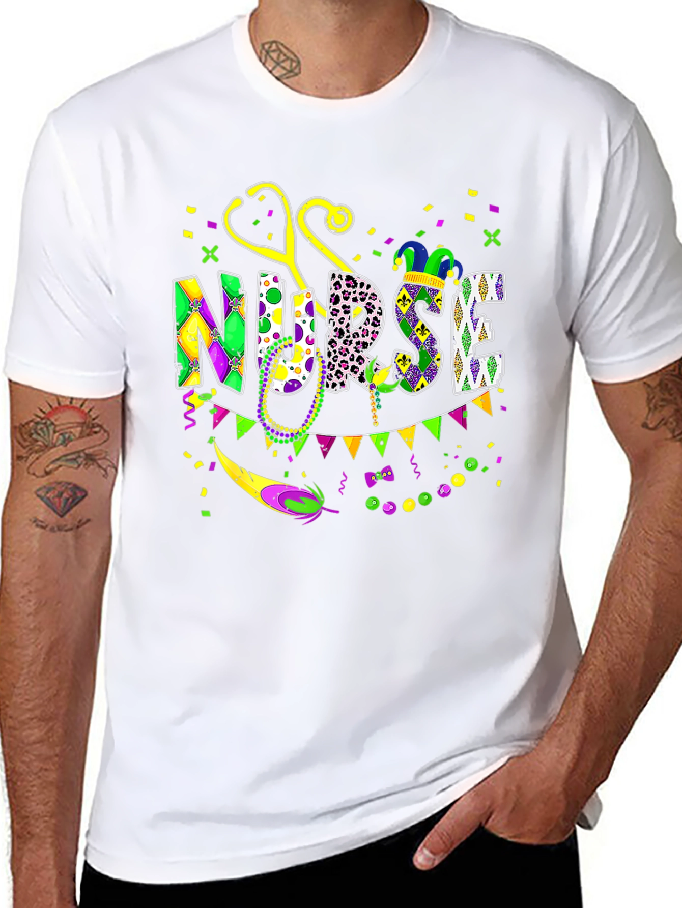 Mardi Gras Nurse T-Shirt