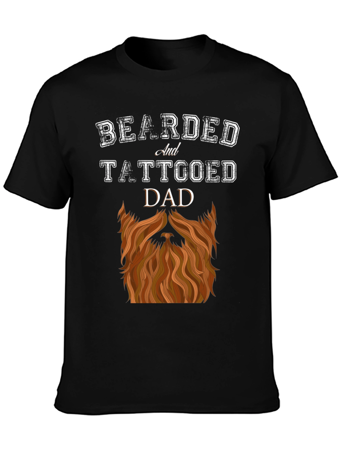 Bearded and Tattooed Dad Graphic T-Shirt