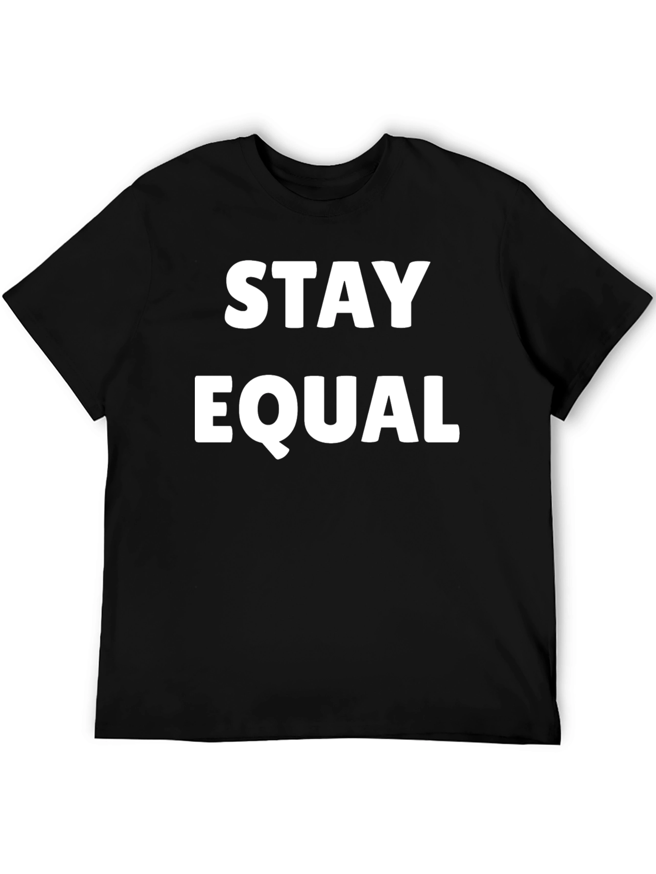 Stay Equal Black Graphic T-Shirt