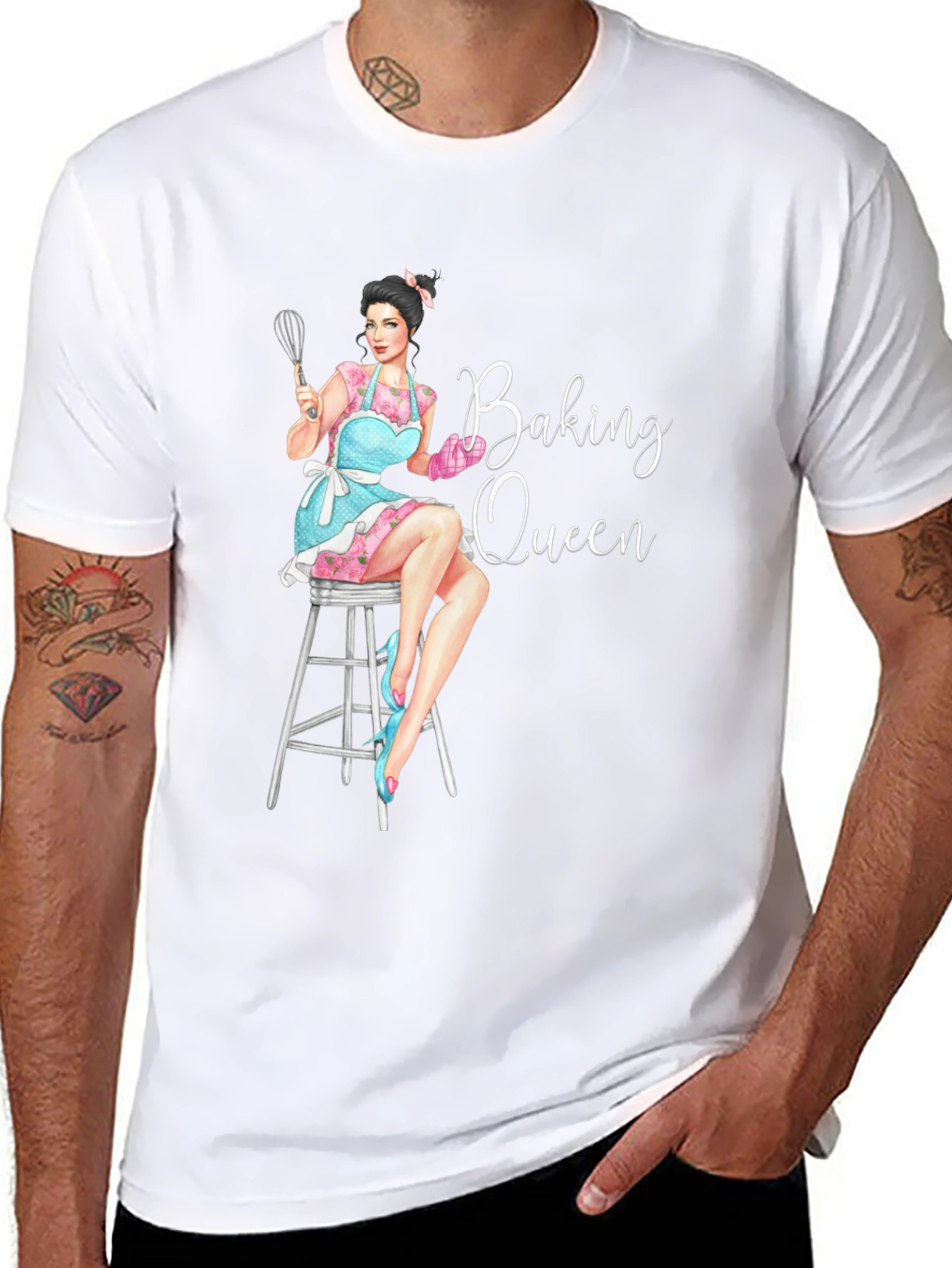 Baking Queen Graphic T-Shirt - Womens Fashion Tee