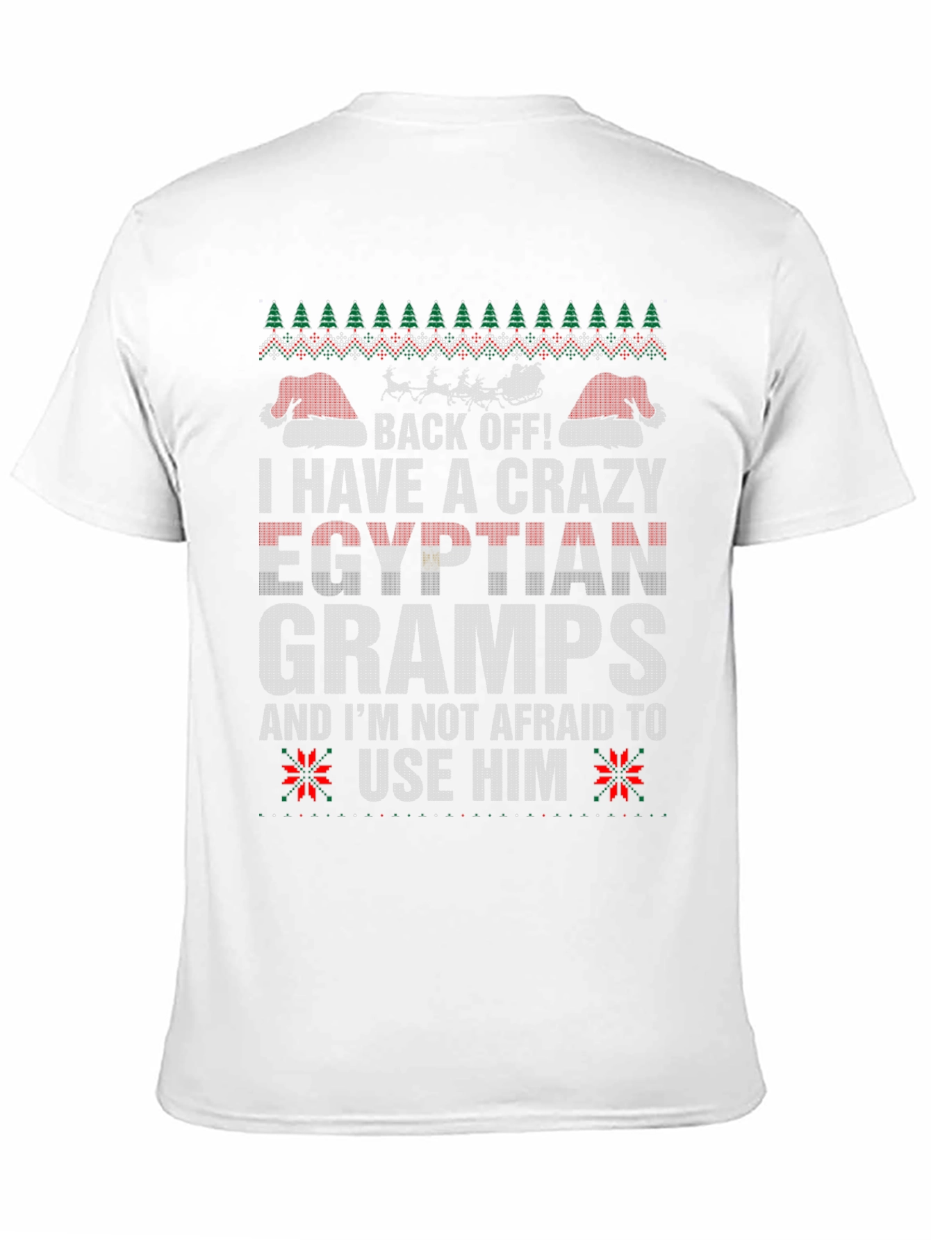 Crazy Egyptian Gramps Ugly Christmas T-Shirt