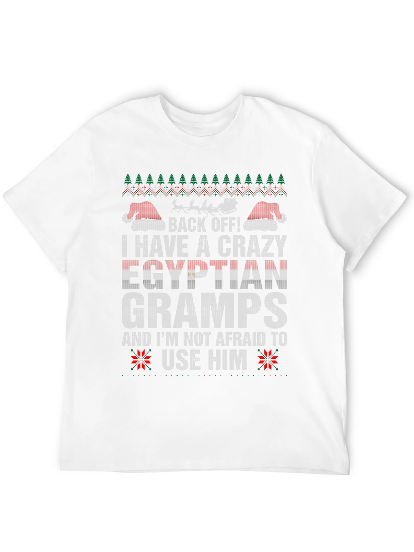 Crazy Egyptian Gramps Ugly Christmas T-Shirt