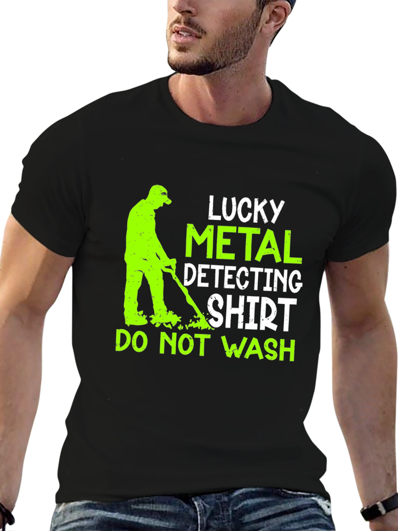 Lucky Metal Detecting Shirt - Novelty Hobby Tee
