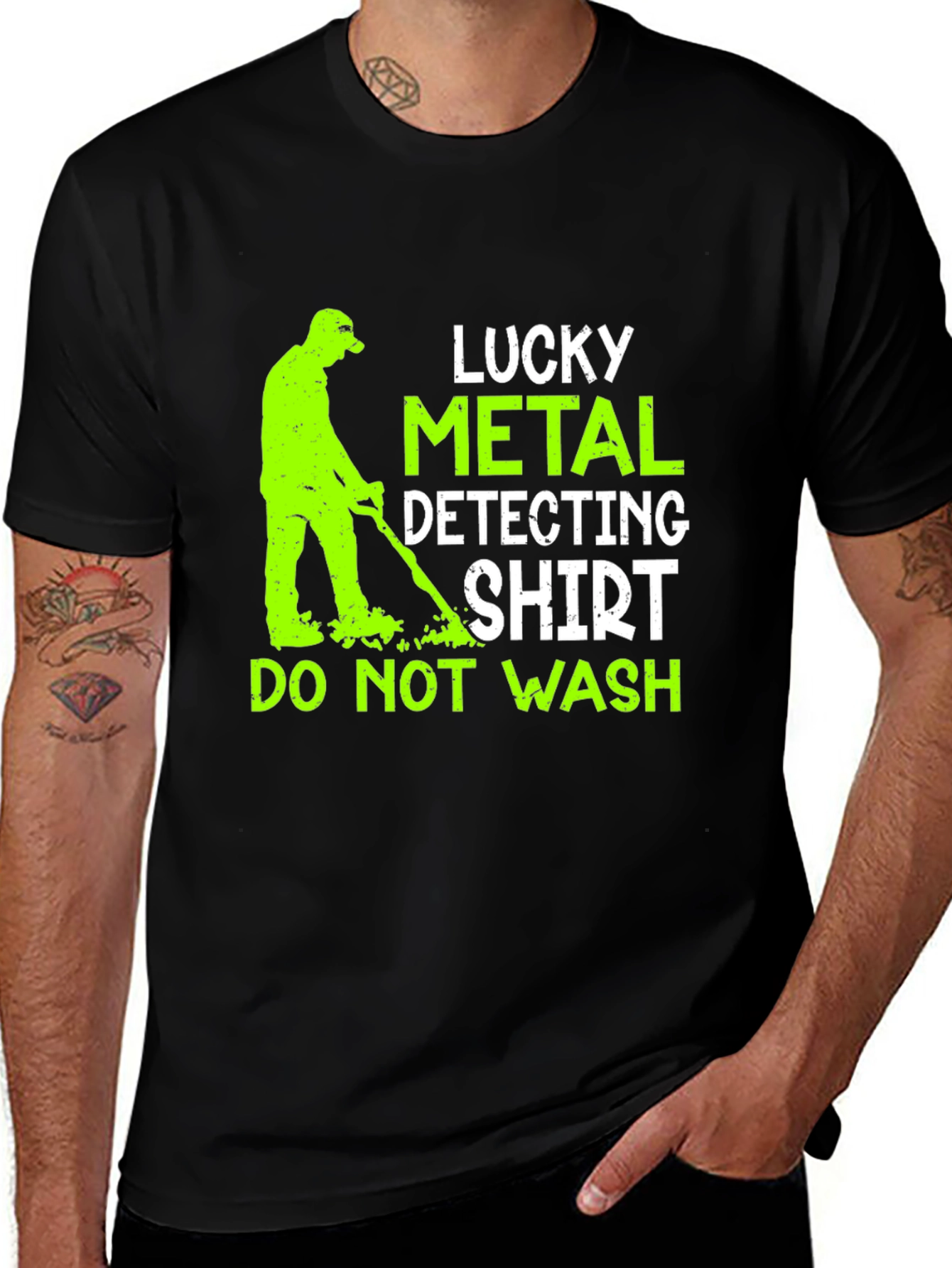 Lucky Metal Detecting Shirt - Novelty Hobby Tee