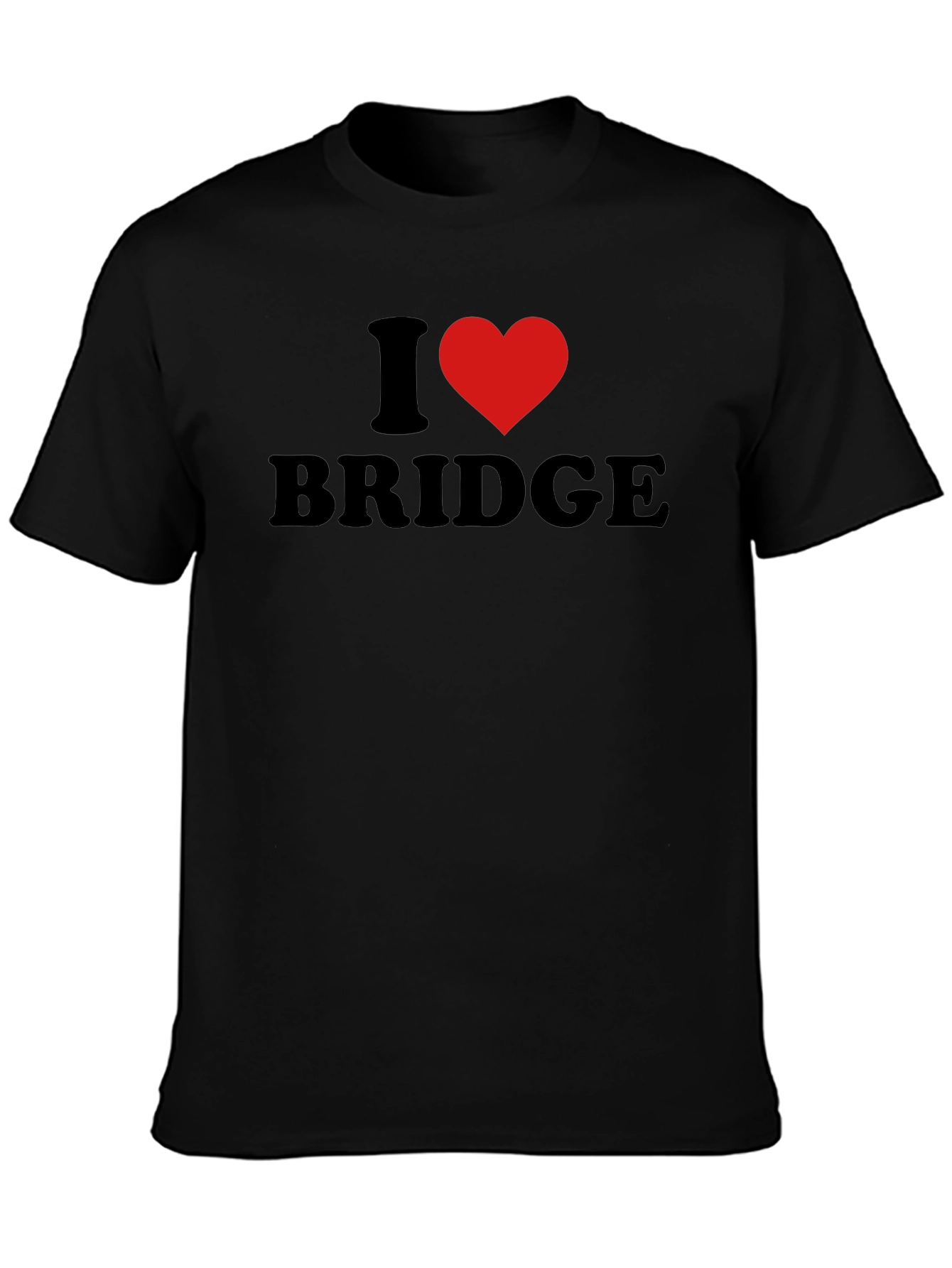 I Heart Bridge T-Shirt - Black Cotton Tee