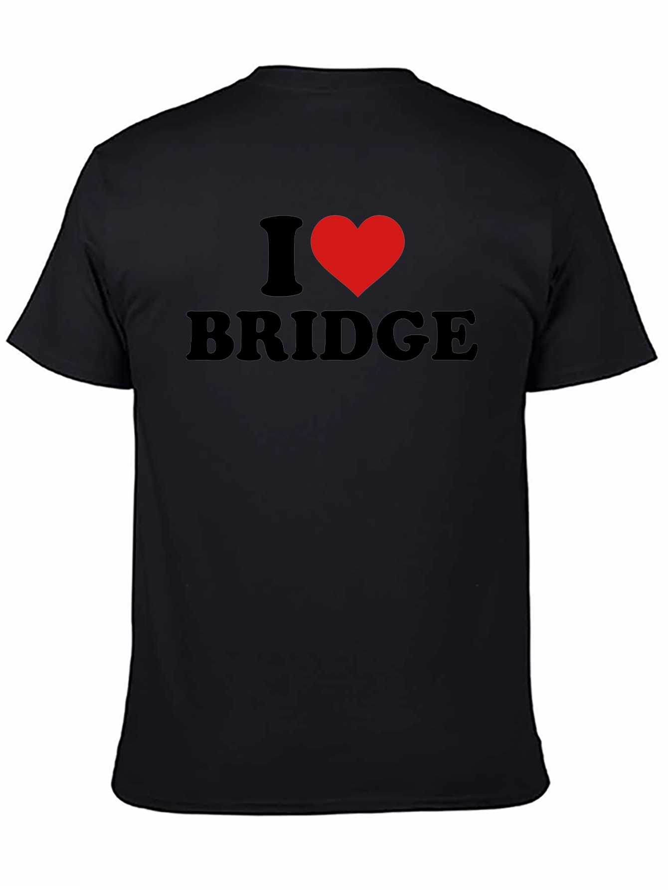 I Heart Bridge T-Shirt - Black Cotton Tee