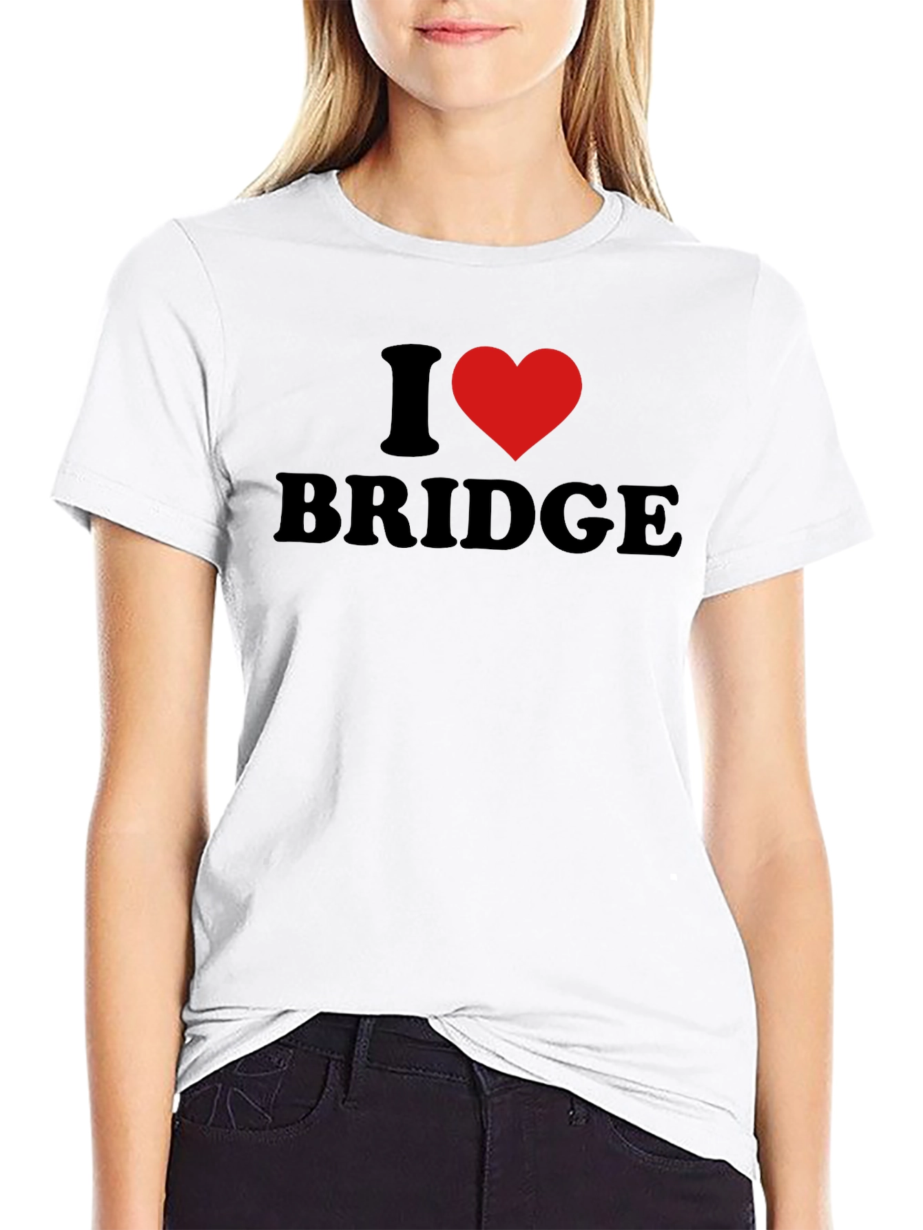 I Heart Bridge T-Shirt - Black Cotton Tee