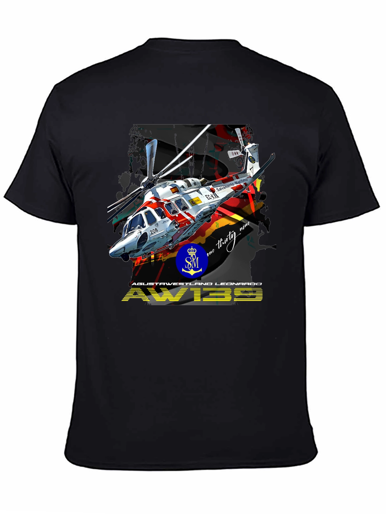 AW139 Helicopter Graphic T-Shirt