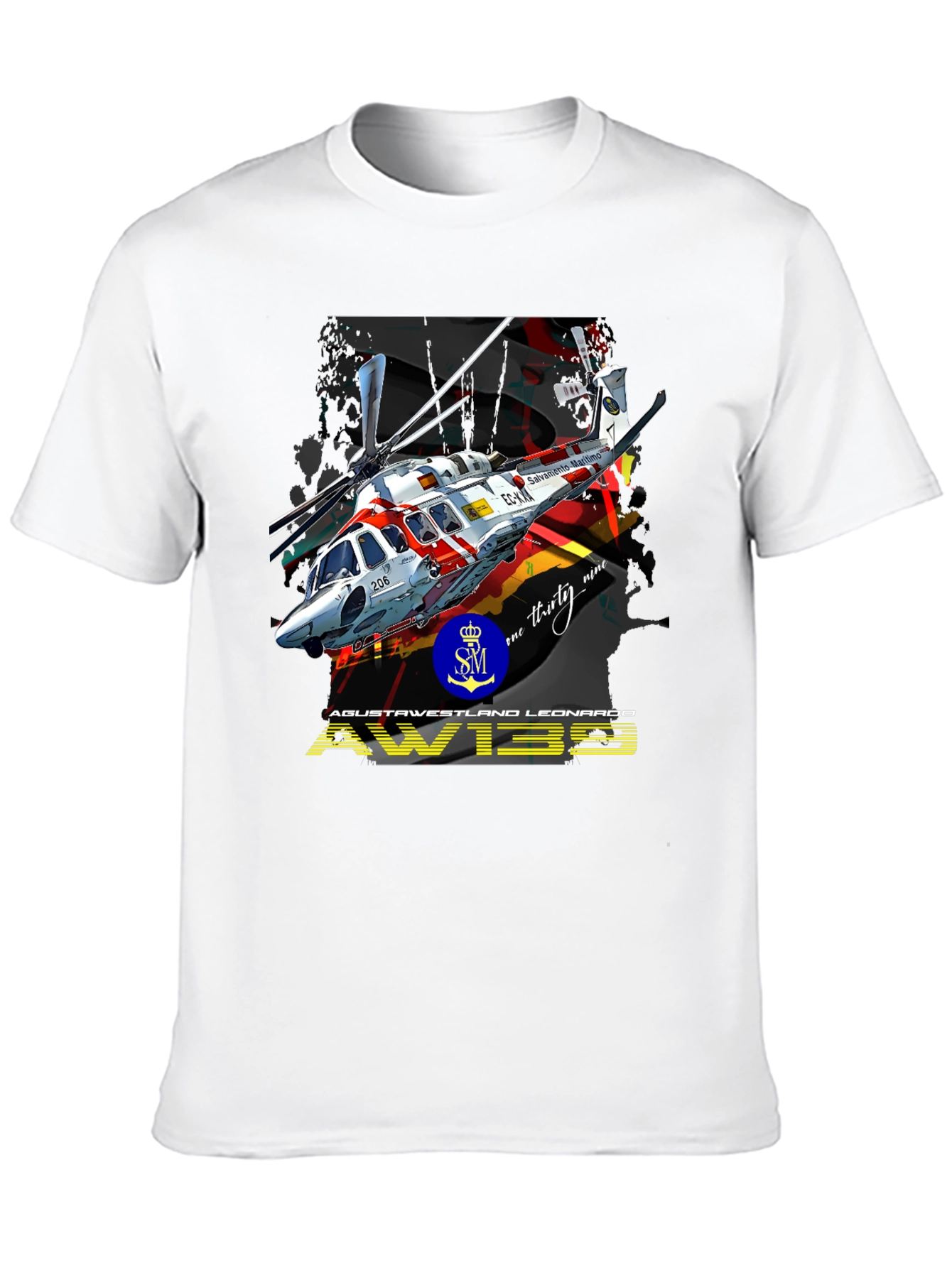AW139 Helicopter Graphic T-Shirt