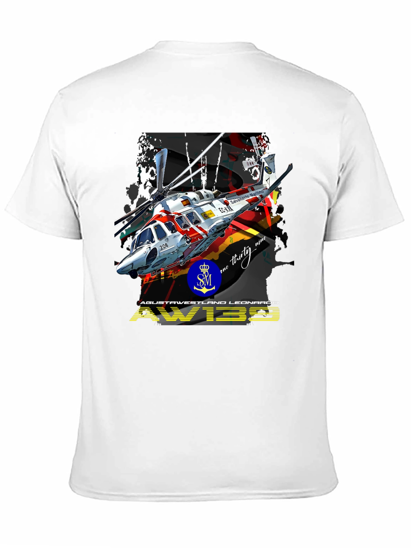 AW139 Helicopter Graphic T-Shirt