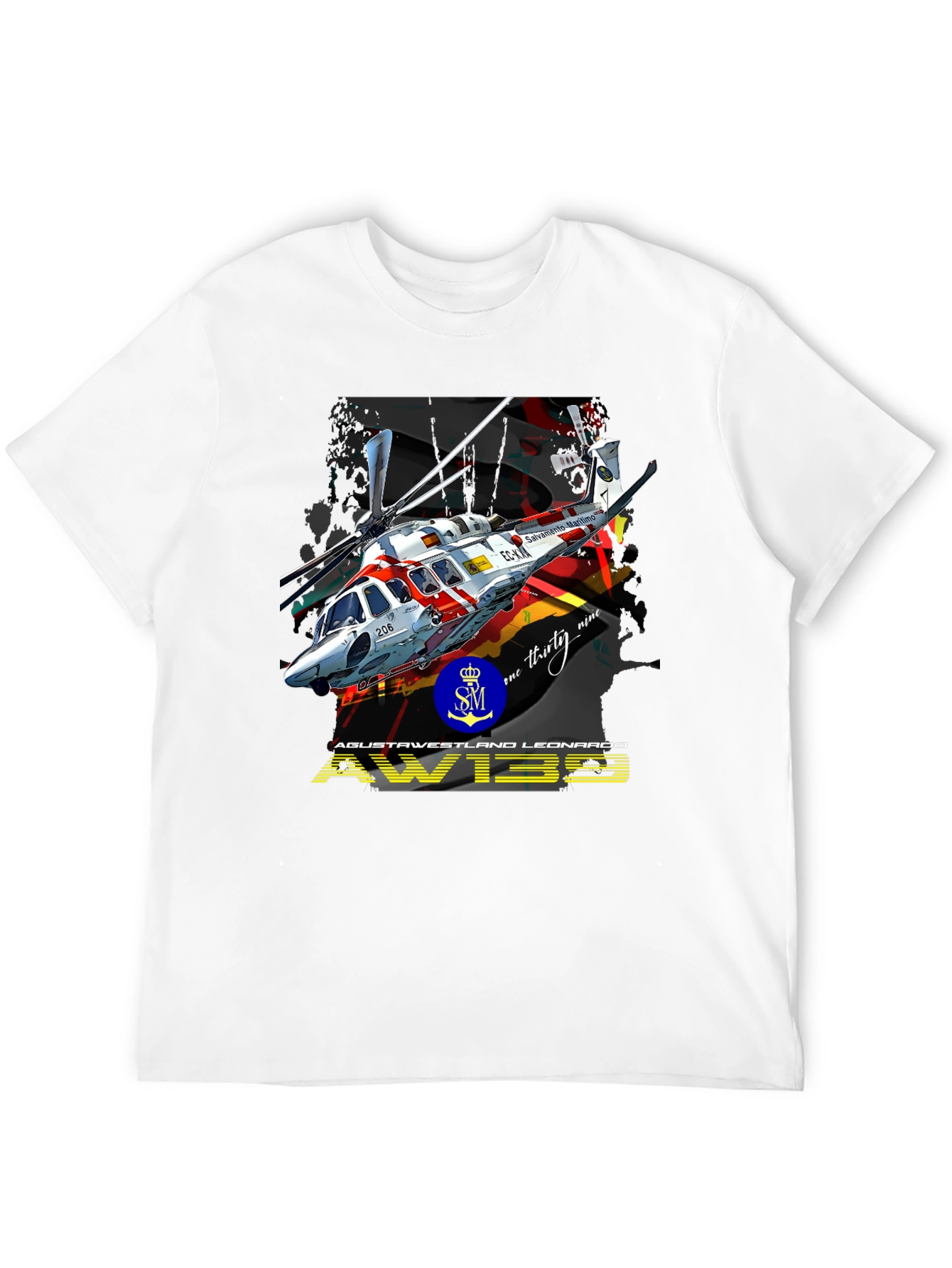 AW139 Helicopter Graphic T-Shirt