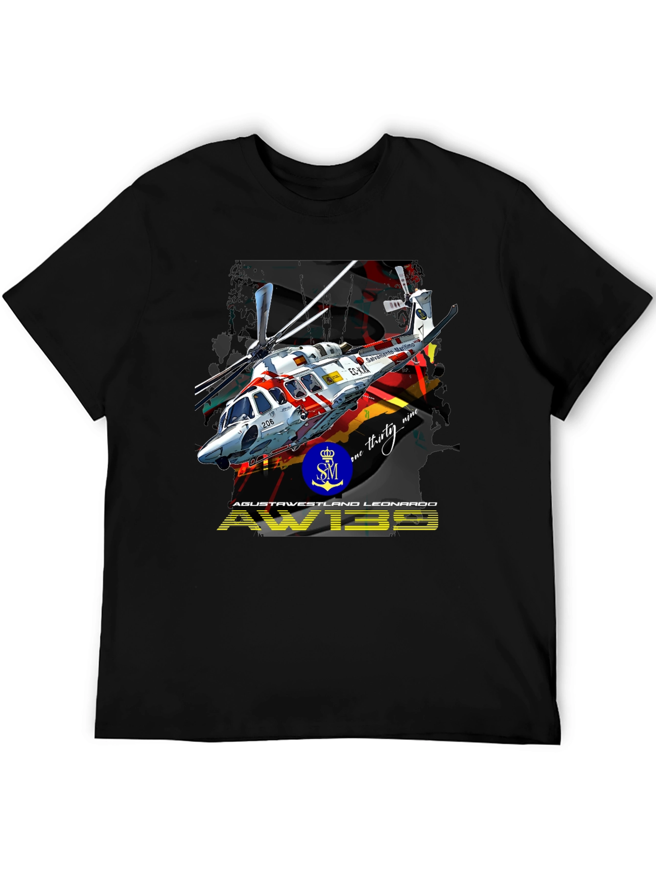 AW139 Helicopter Graphic T-Shirt