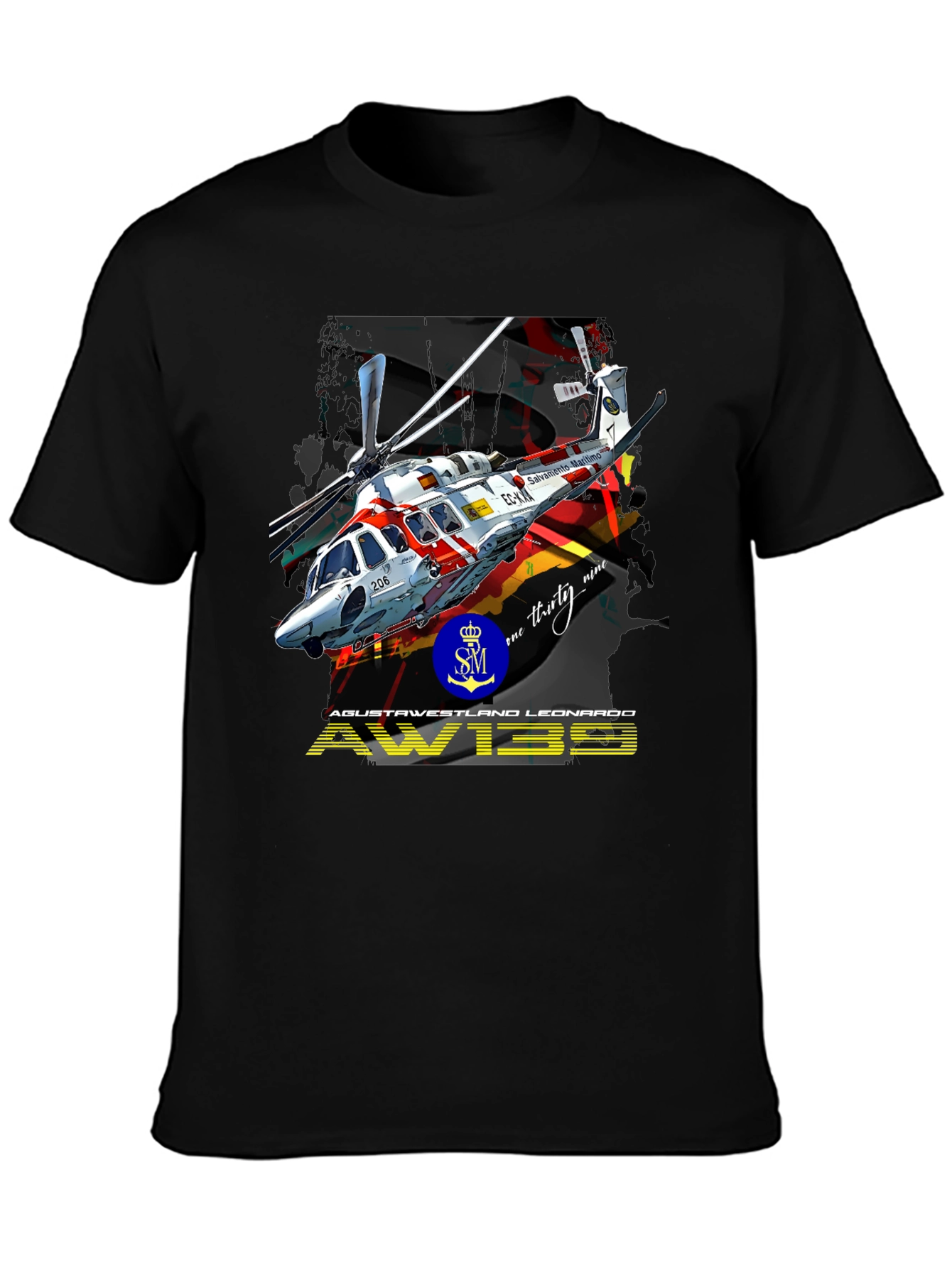 AW139 Helicopter Graphic T-Shirt