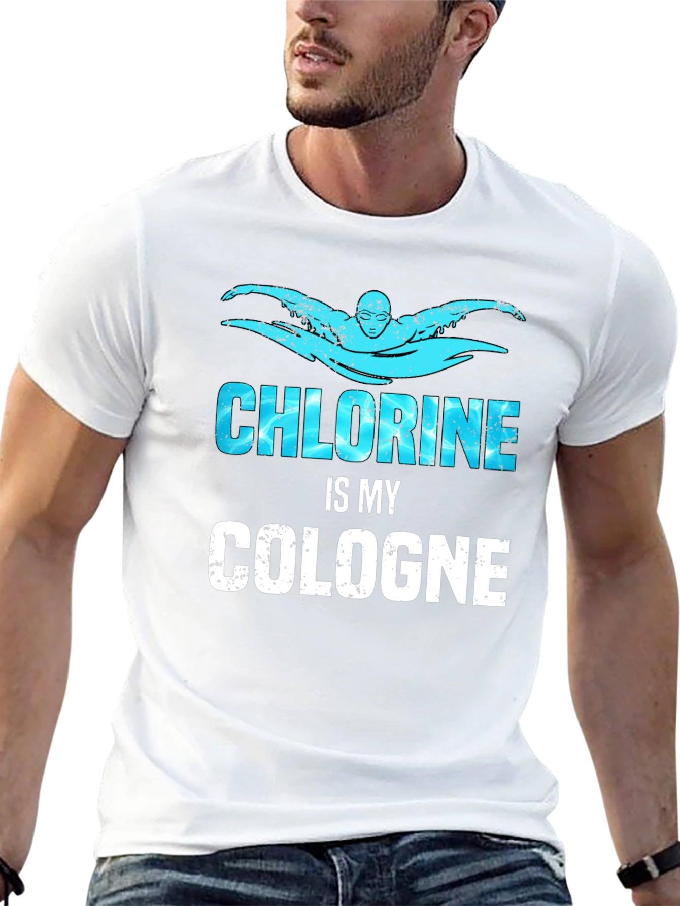 Chlorine is My Cologne Funny Swimmer T-Shirt
