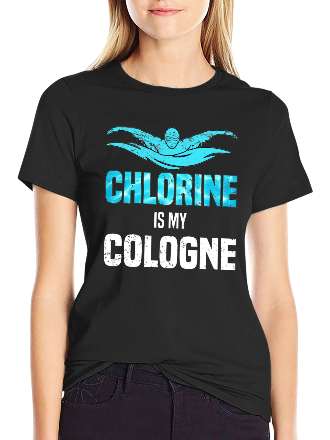 Chlorine is My Cologne Funny Swimmer T-Shirt