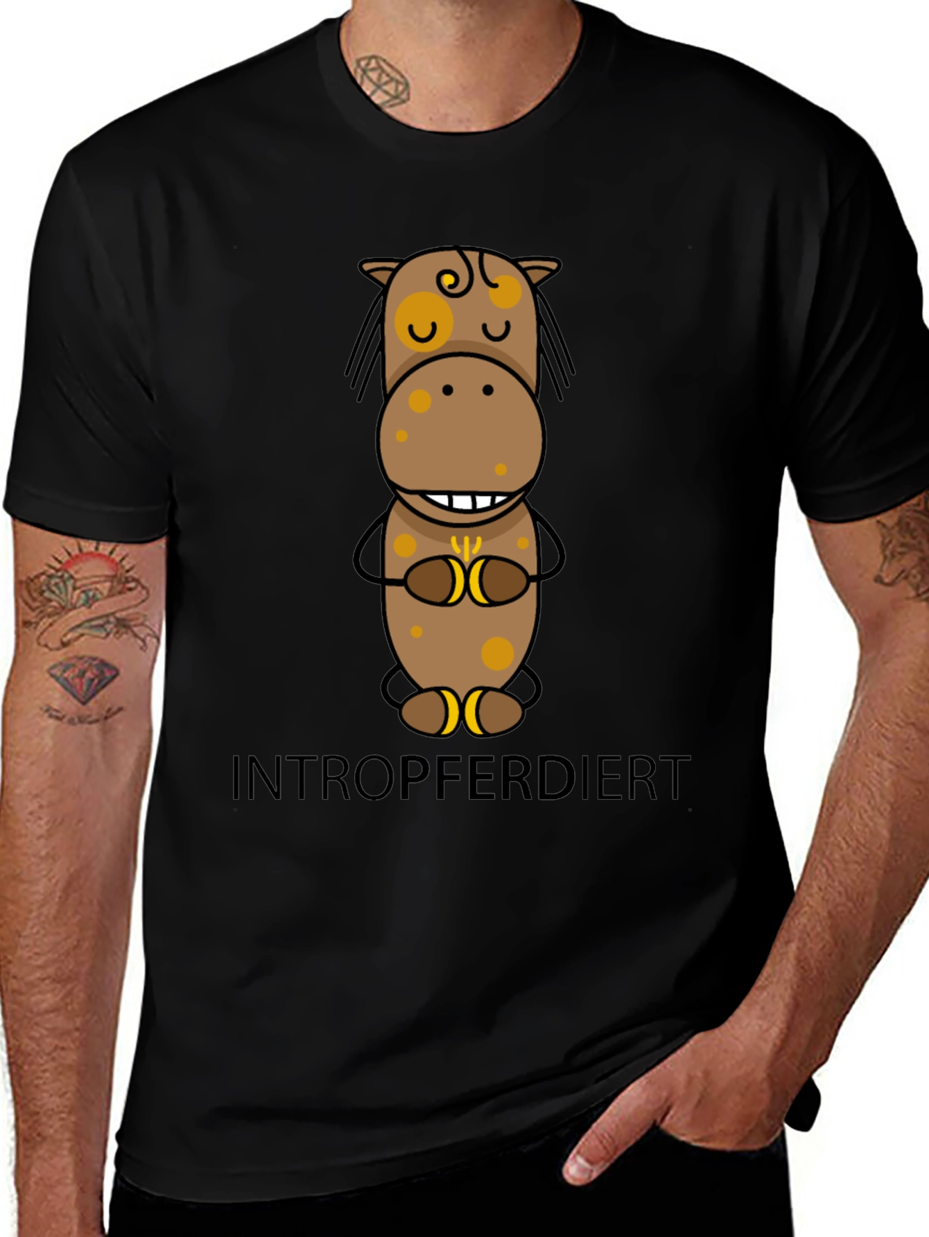 Introverted Horse T-Shirt - Funny Graphic Tee