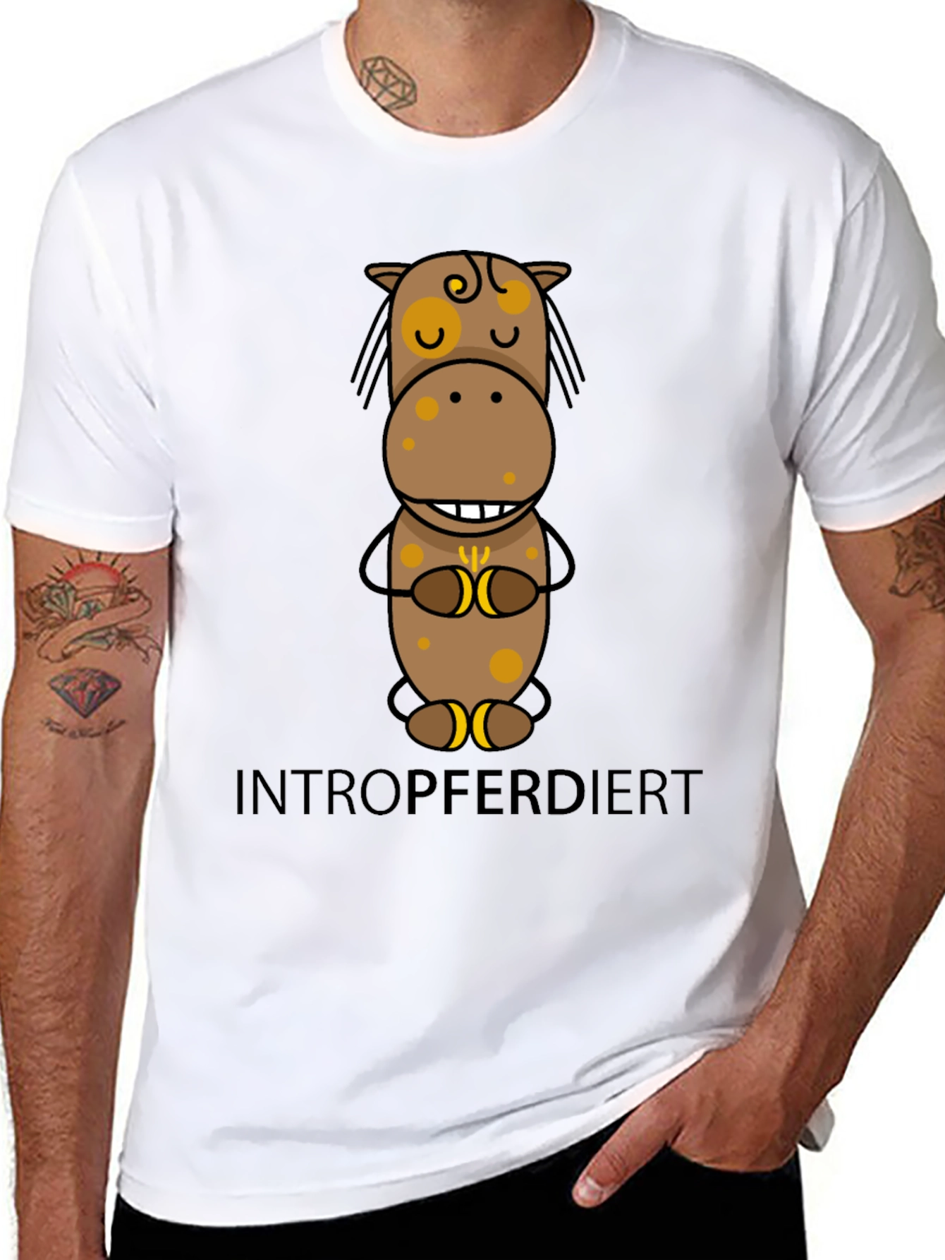 Introverted Horse T-Shirt - Funny Graphic Tee
